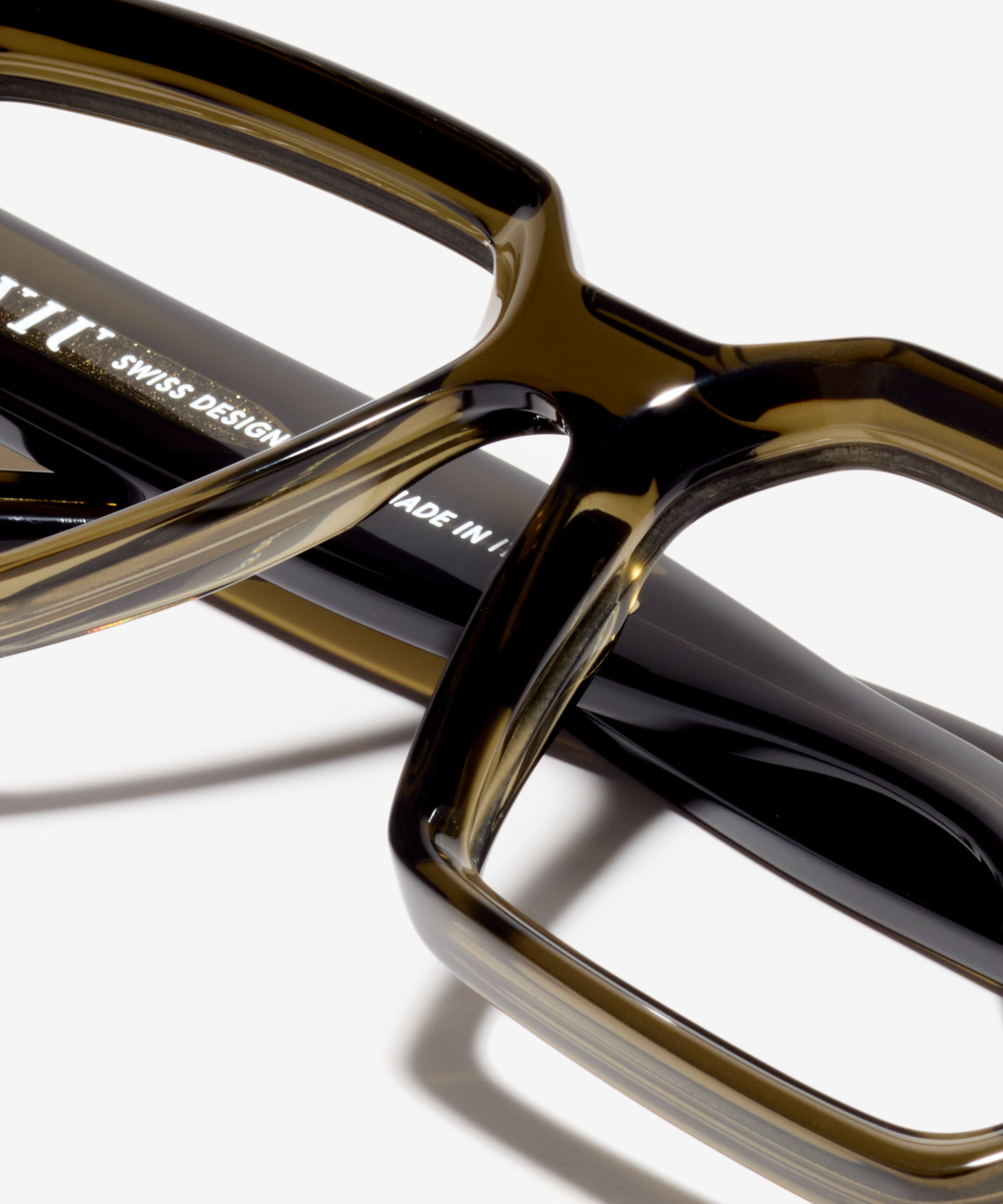 Detail-Bild der Brille The Savage in Farbe Khaki und Größe Breit