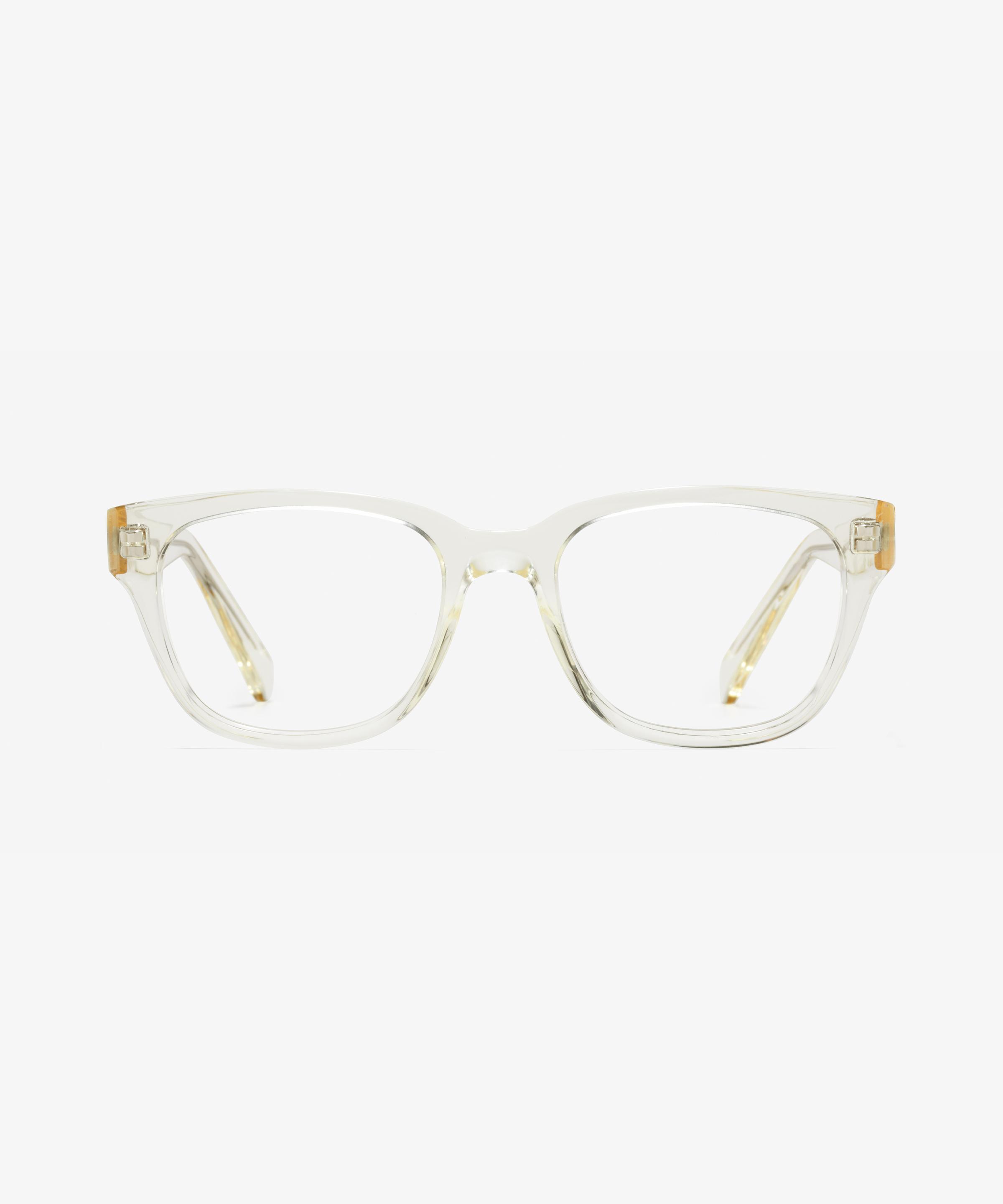 Front-Bild der Brille The Reporter in Farbe Pale Yellow und Grösse Mittel