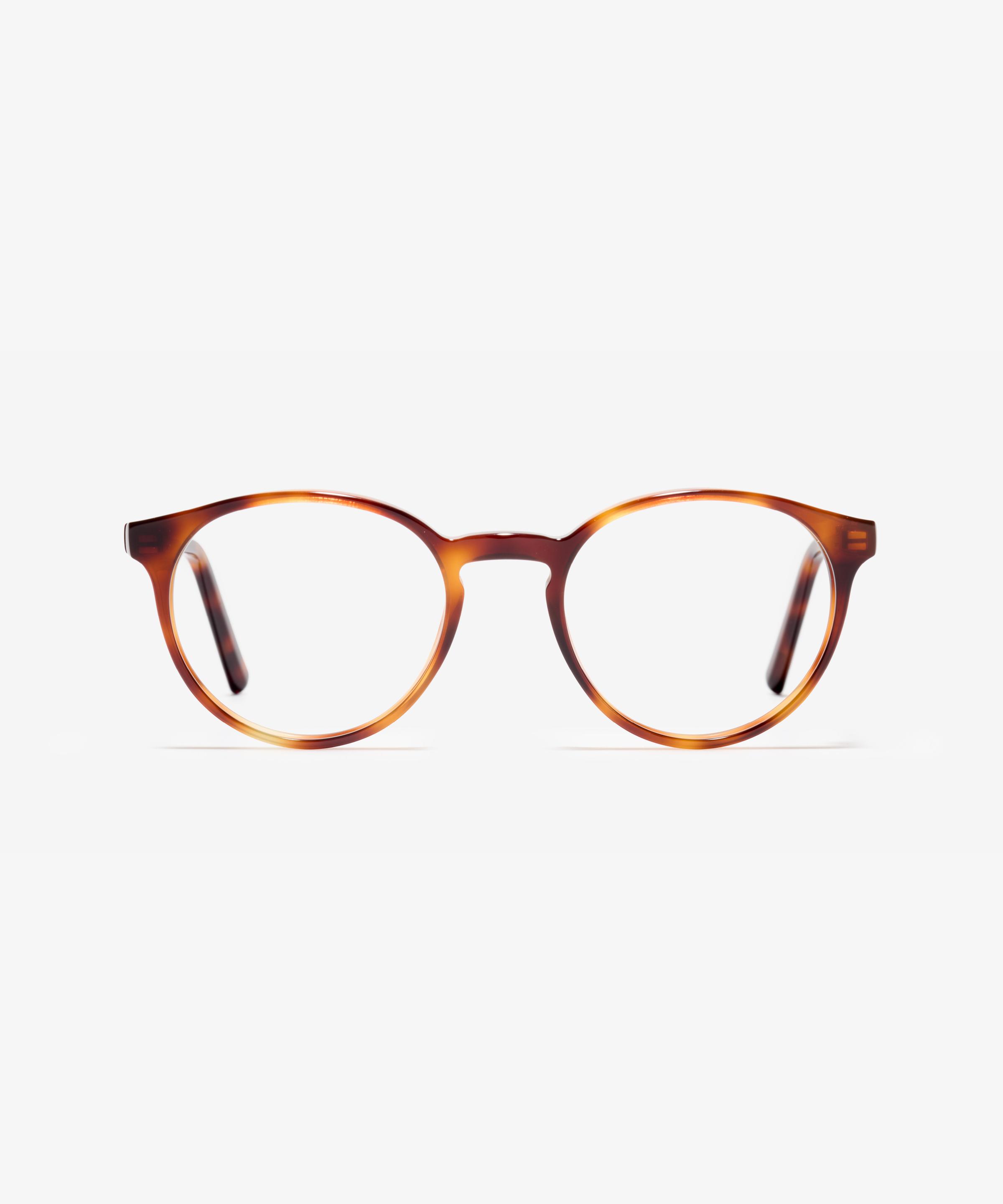 Image Face de la monture The Contemporary en couleur Oak Havana et taille Étroit