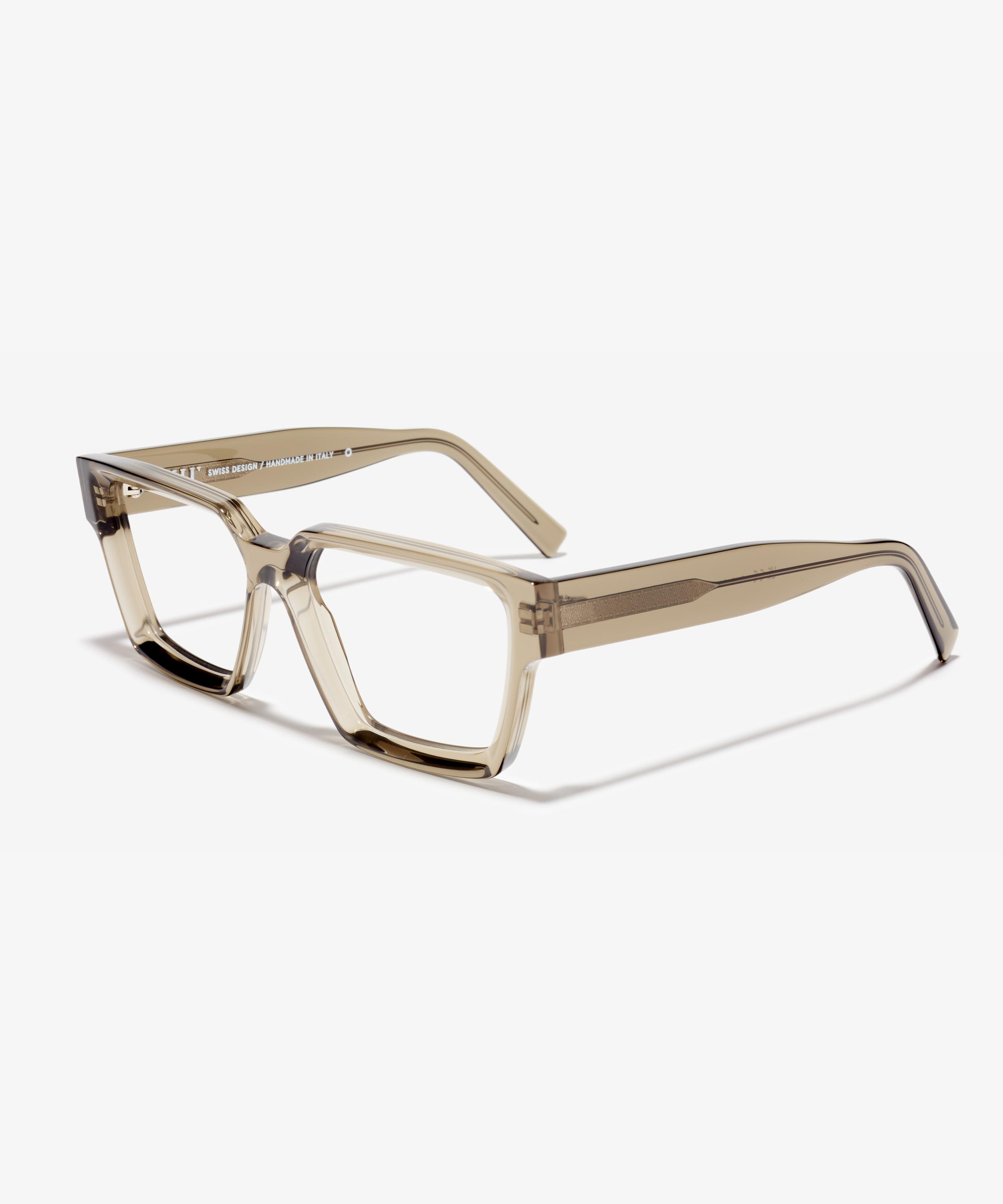 Schräg-Bild der Brille The Savage in Farbe Light Khaki und Größe Breit