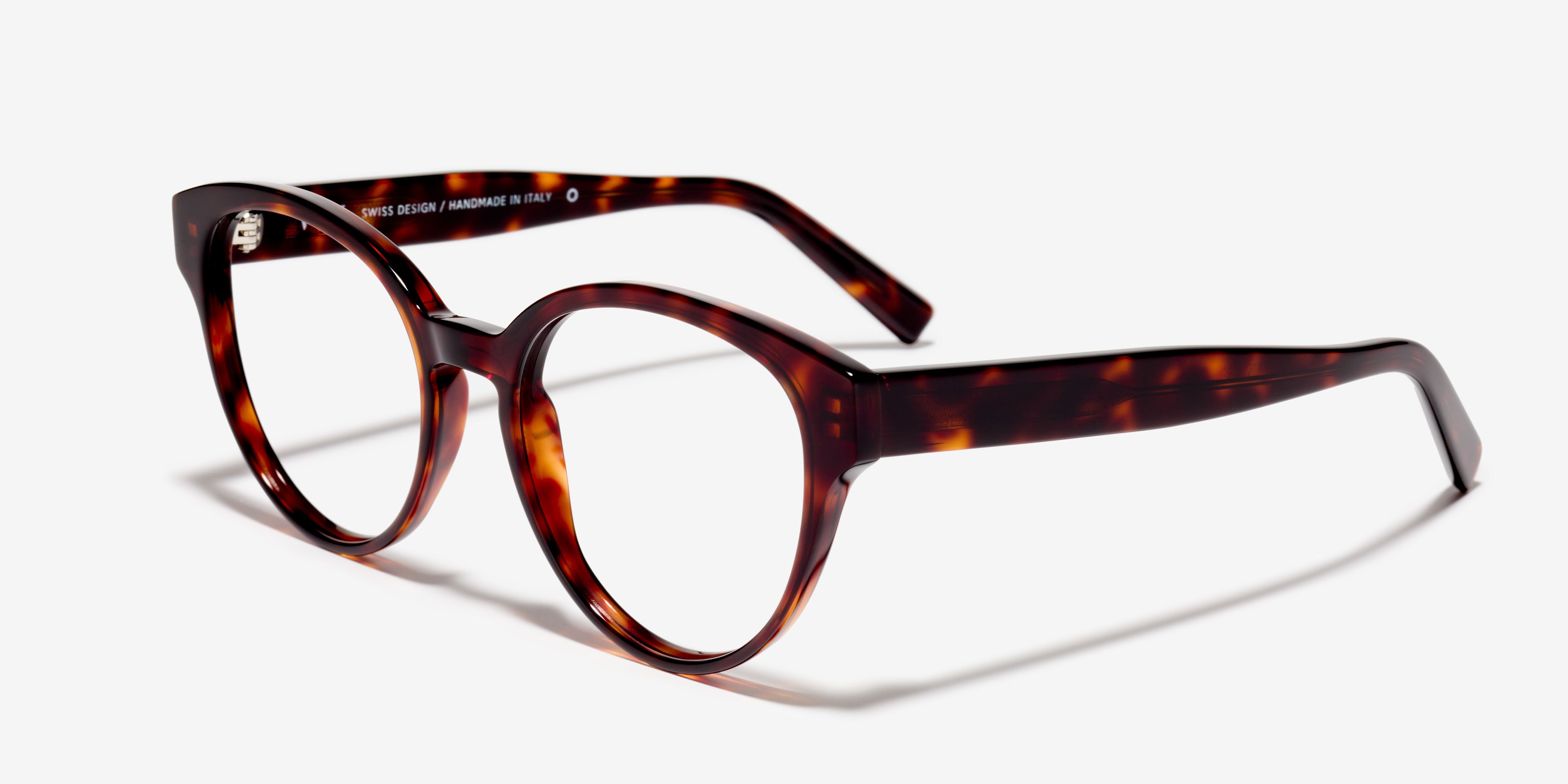 Schräg-Bild der Brille The Dazzling in Farbe Tortoise und Grösse Mittel