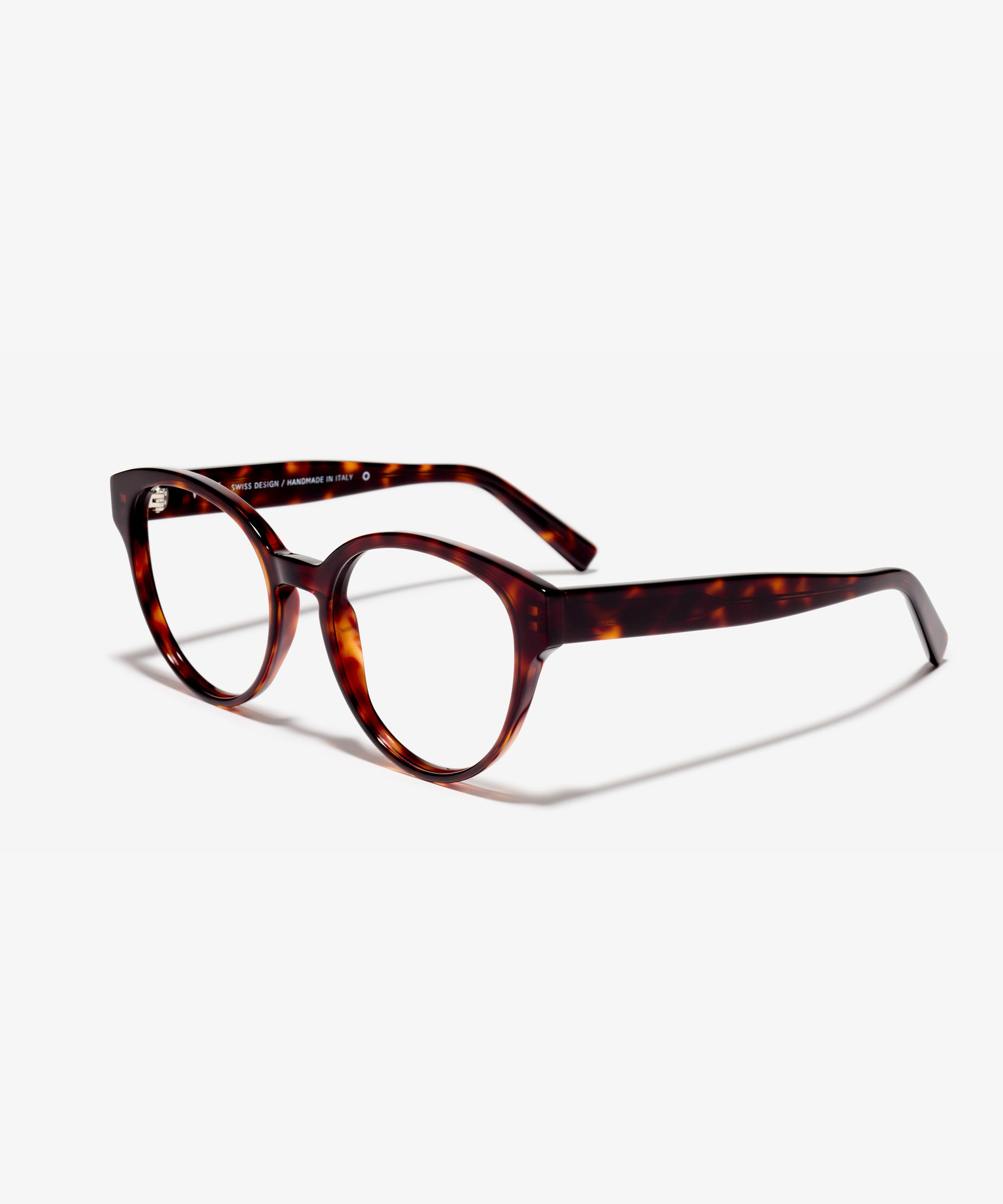 Schräg-Bild der Brille The Dazzling in Farbe Tortoise und Grösse Mittel