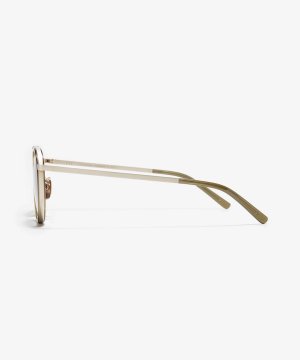 Side image of the sunglasses The Voyager Ace in colour Star Gold / Khaki and size Medium