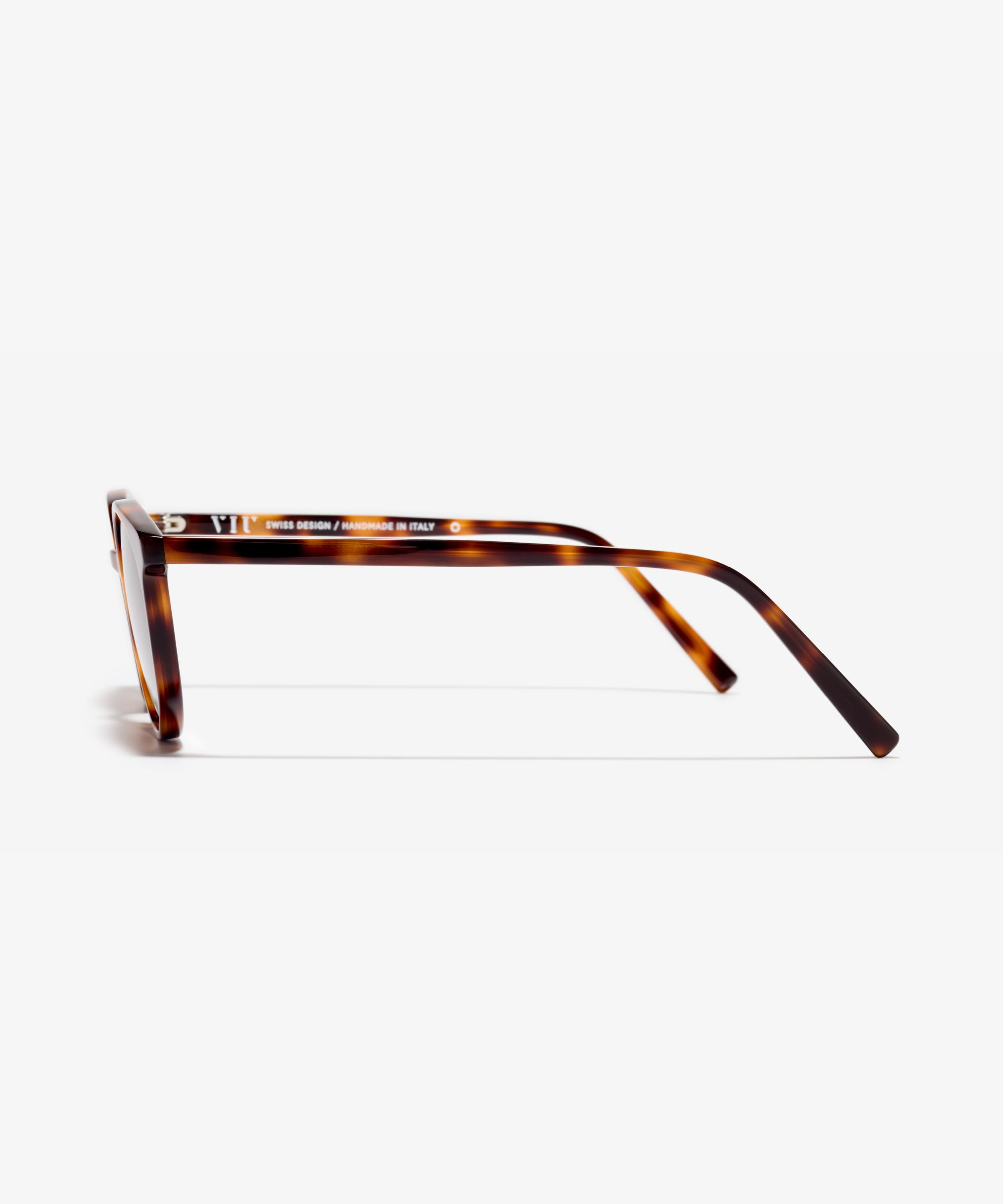 Seite-Bild der Sonnenbrille The Academic in Farbe Cherrywood und Größe Schmal