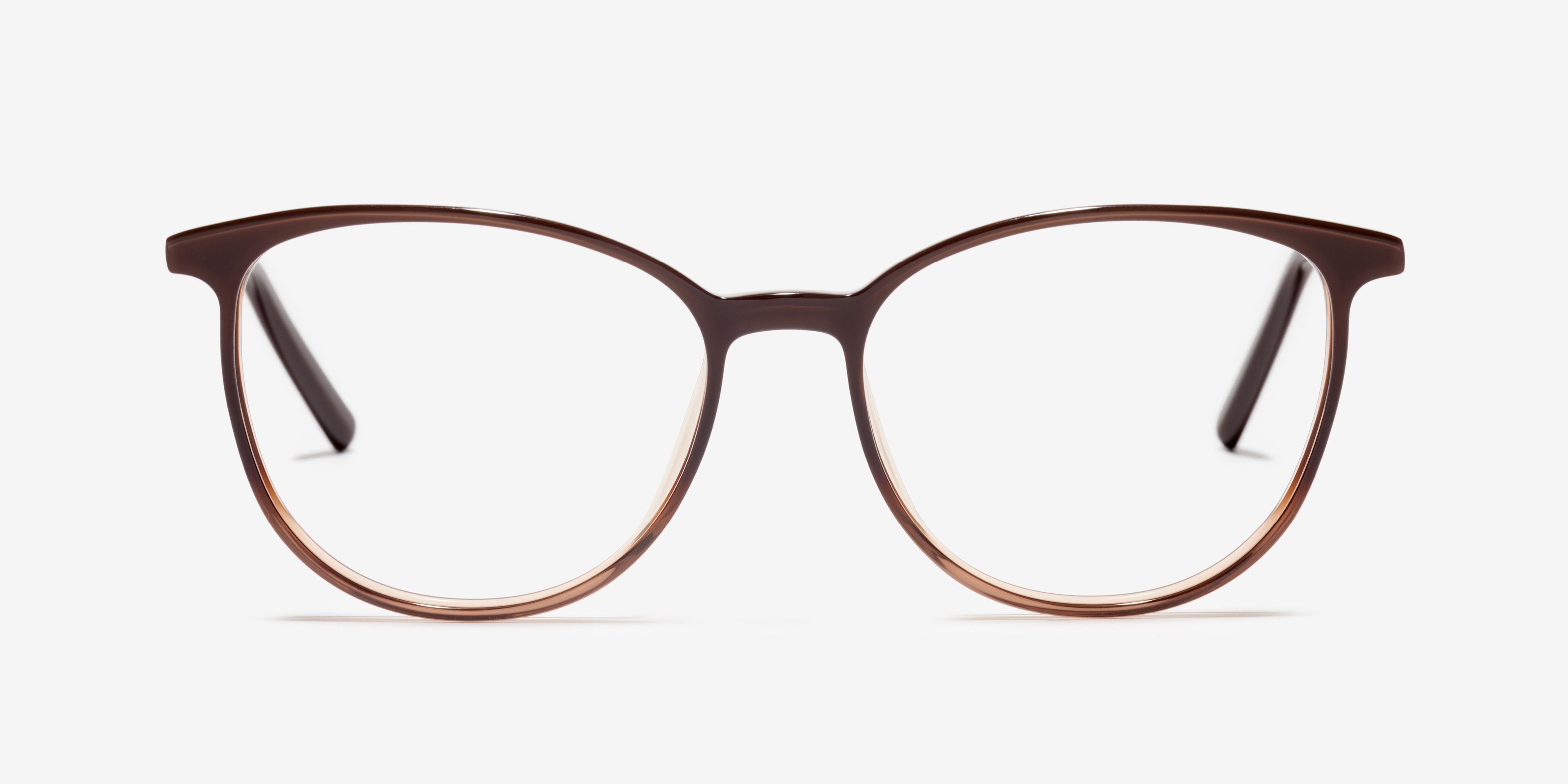 Front-Bild der Brille The Honest in Farbe Dark Rum und Größe Mittel