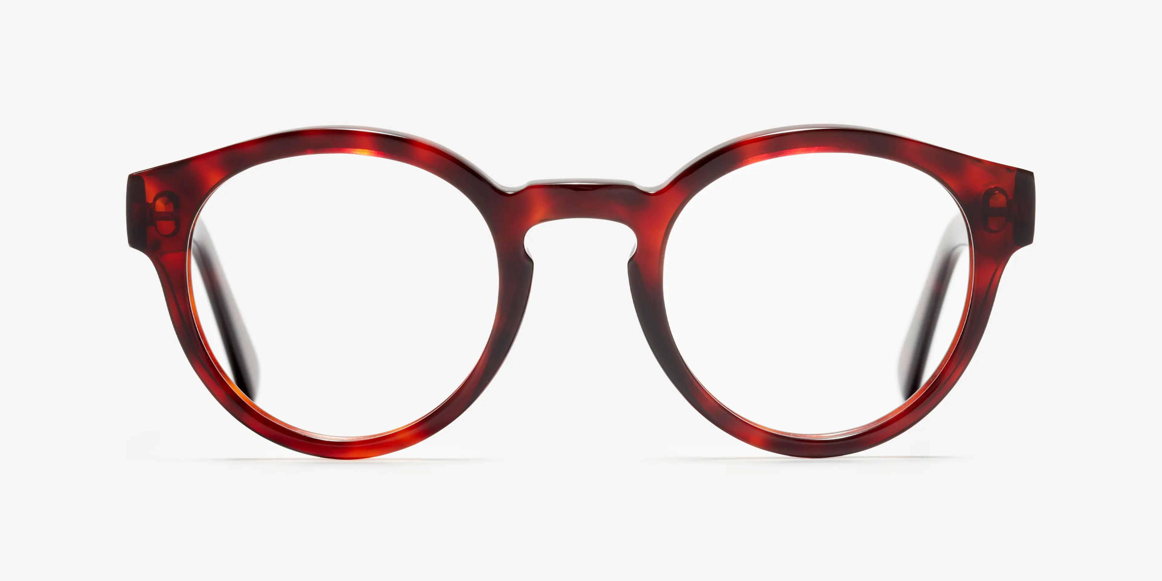 Front-Bild der Brille The Definite in Farbe Red Havana und Größe Mittel