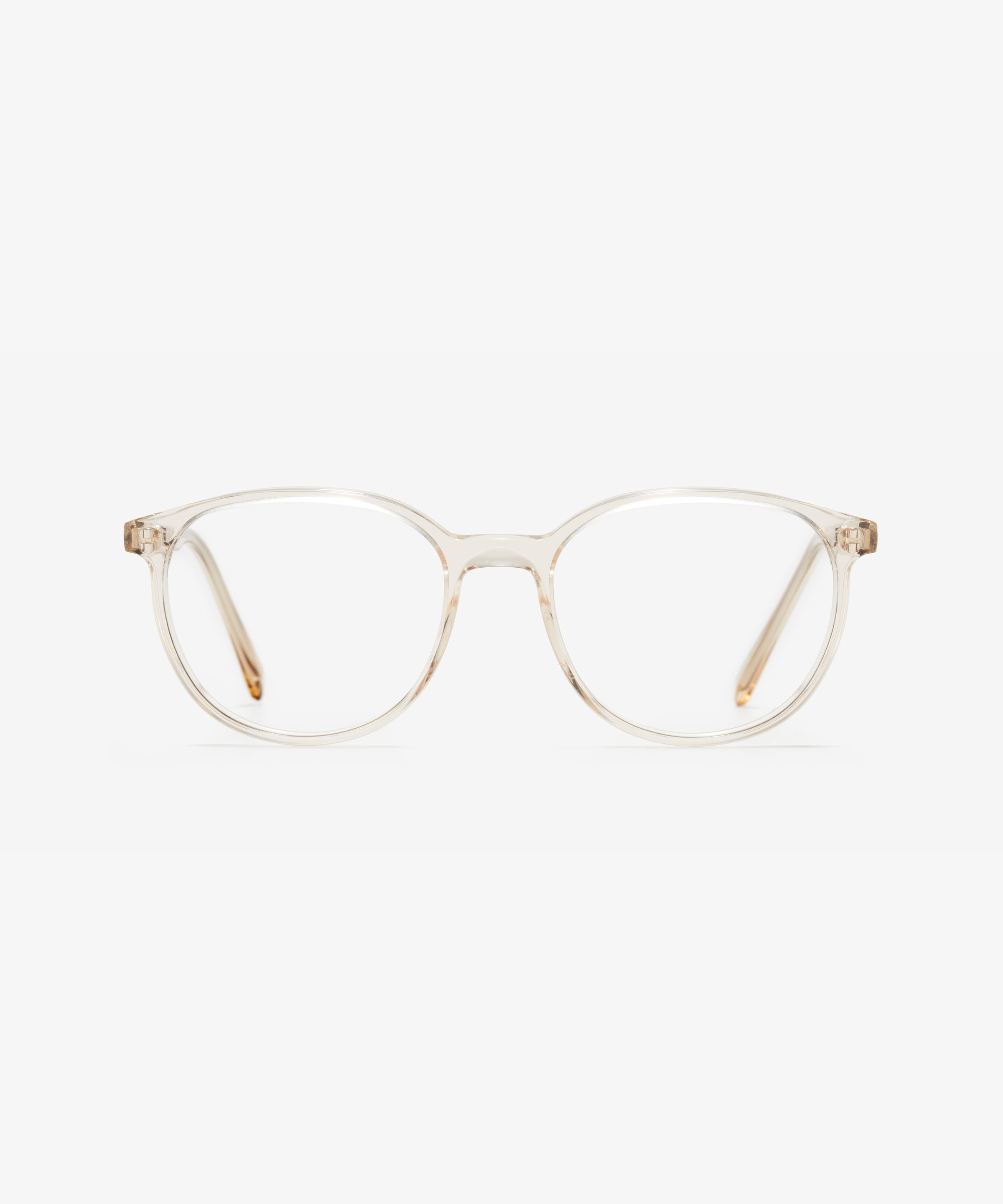 Front-Bild der Brille The Academic in Farbe Ice Transparent und Größe Schmal
