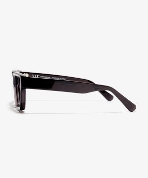 Side image of the frame The Savage in colour Black Transparent and size Wide