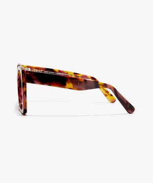 Side image of the frame The Daring in colour Plum Tortoise and size Medium