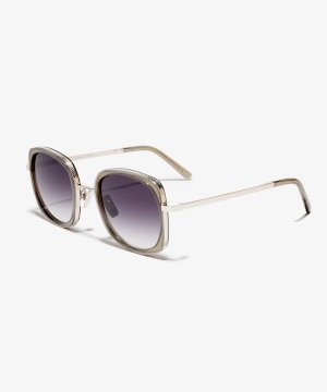 Angle image of the sunglasses The Glamorous Ace II in colour Silver and size Wide