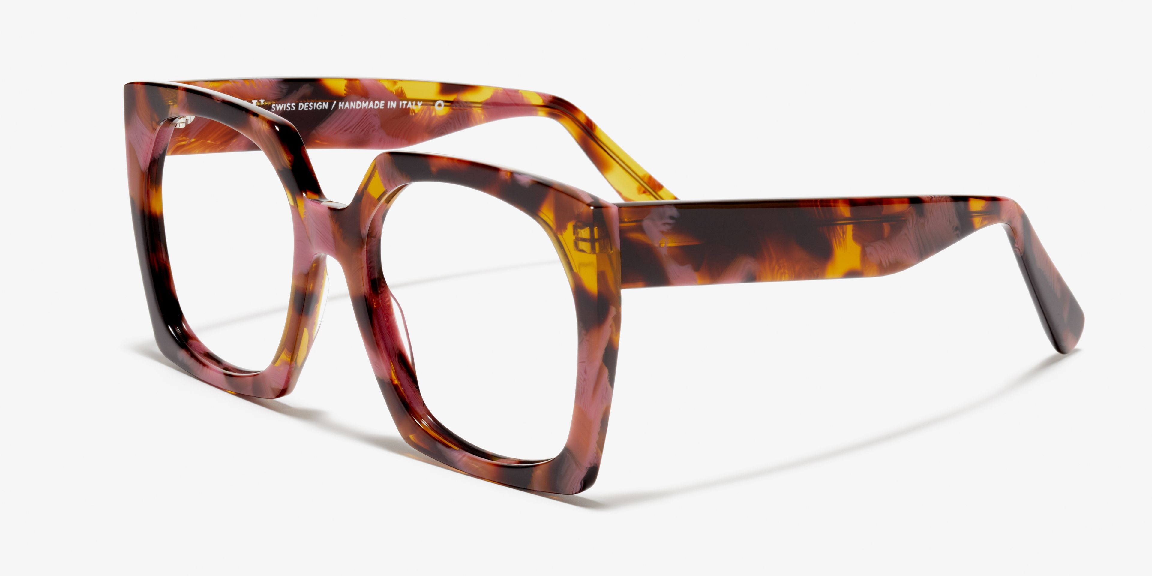 Angle image of the frame The Daring in colour Plum Tortoise and size Medium