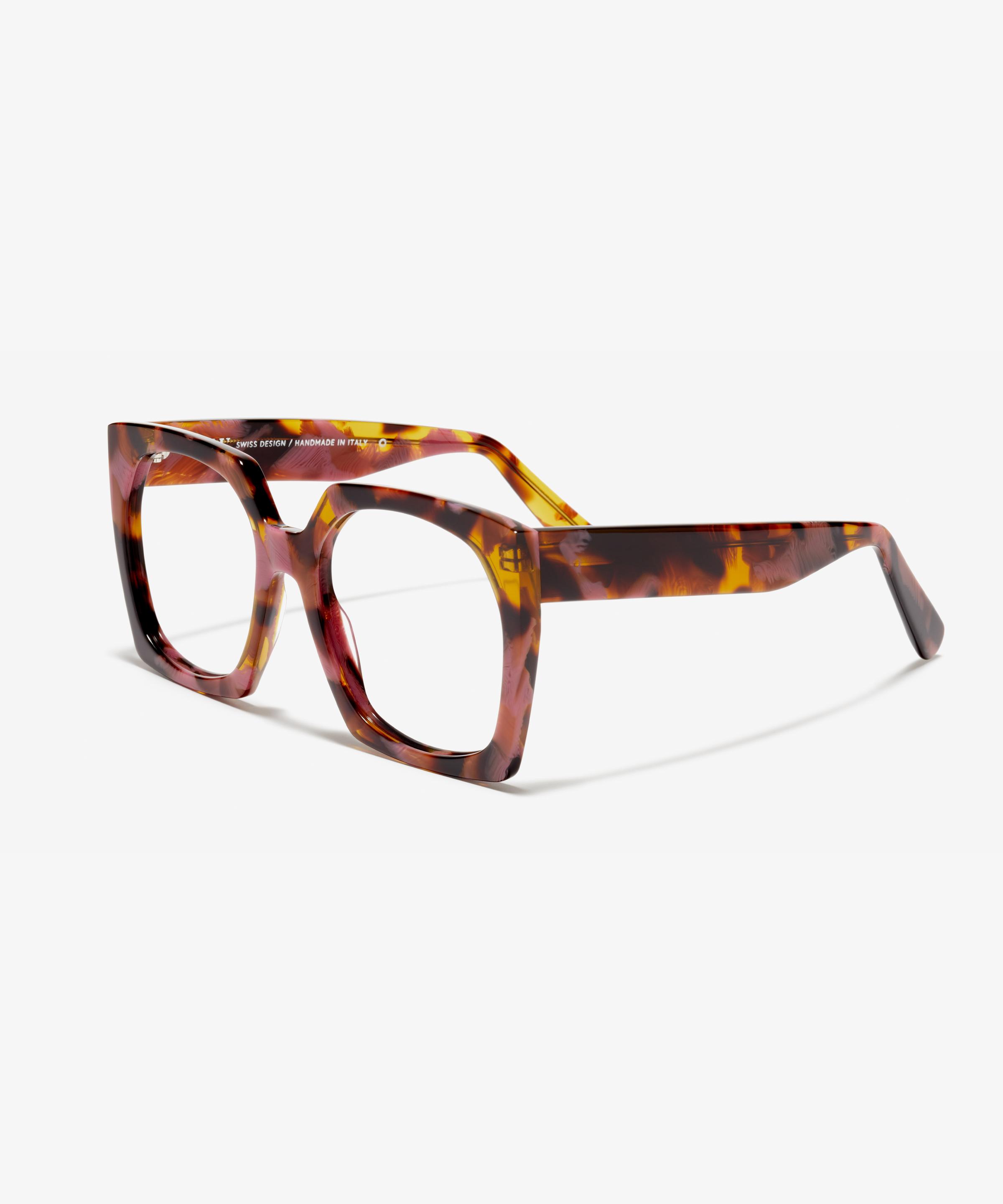 Image Angle de la monture The Daring en couleur Plum Tortoise et taille Moyens