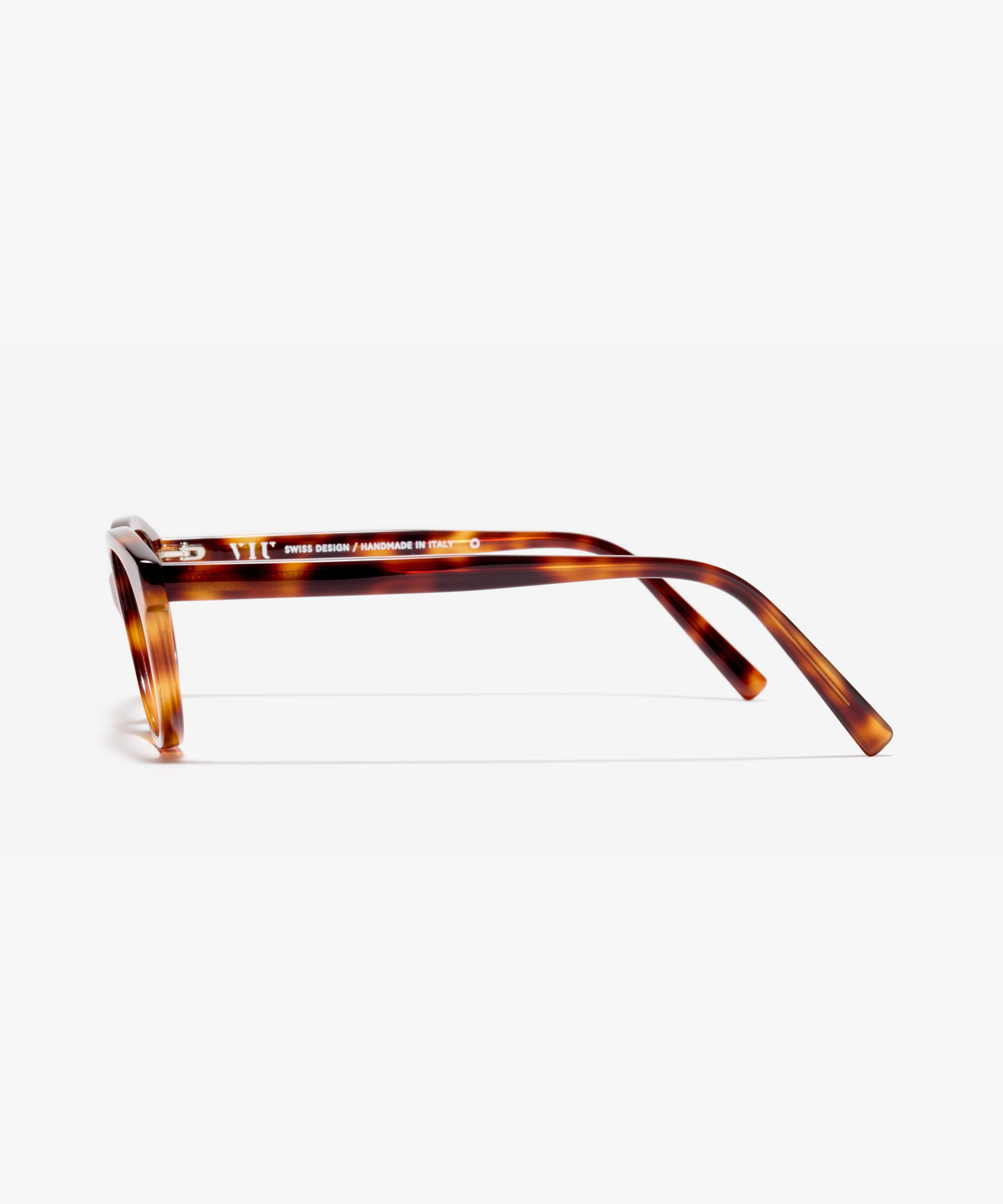 Seite-Bild der Brille The Crush in Farbe Oak Havana und Größe Mittel