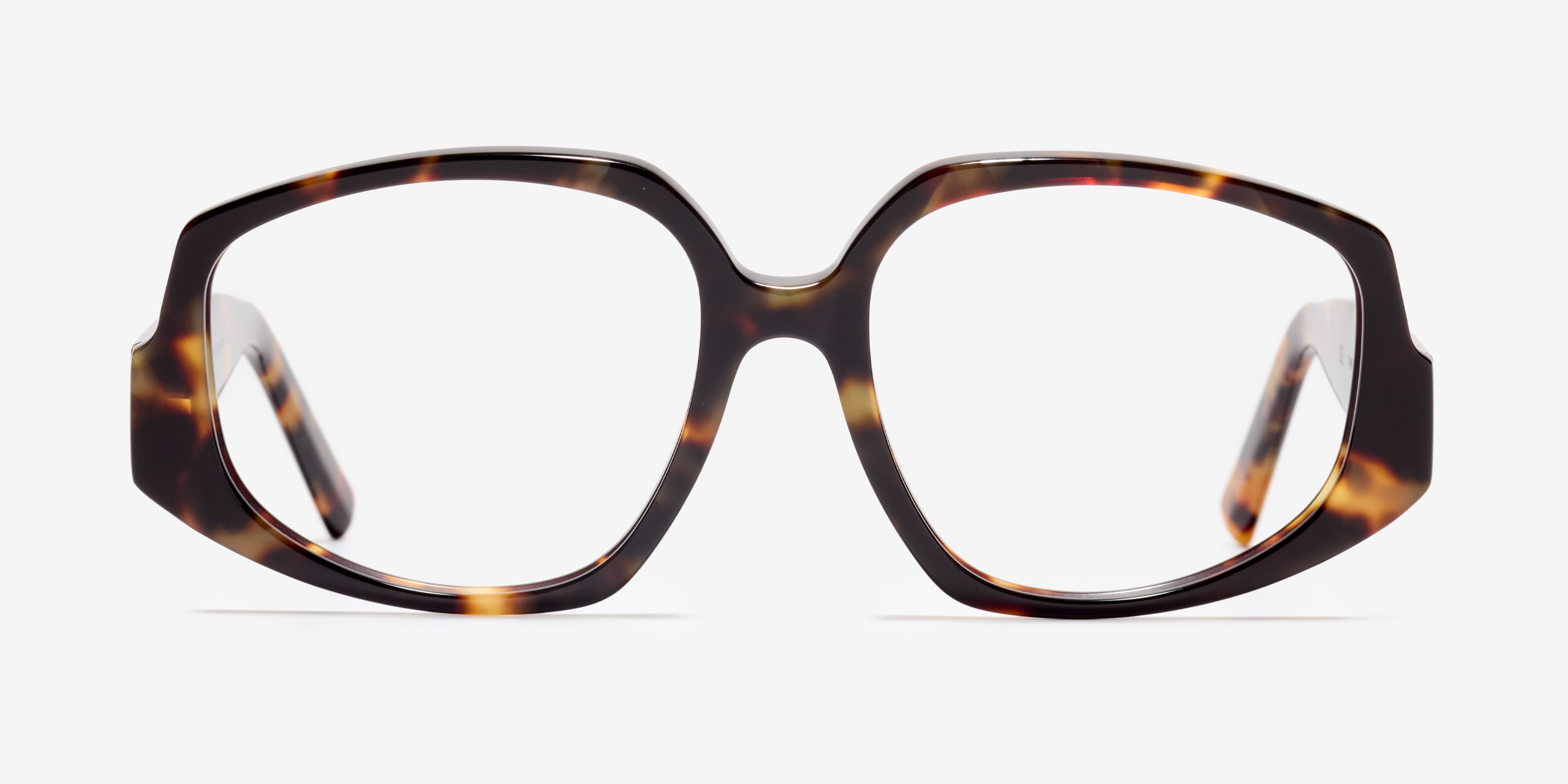 Front image of the frame The Ecstatic in colour Amber Tortoise and size Wide