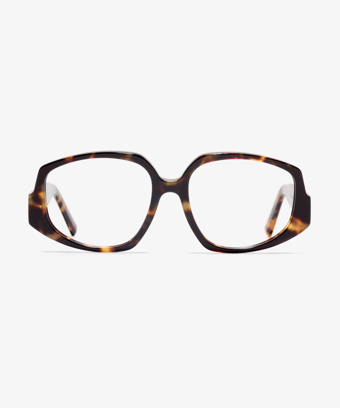 Front image of the frame The Ecstatic in colour Amber Tortoise and size Wide