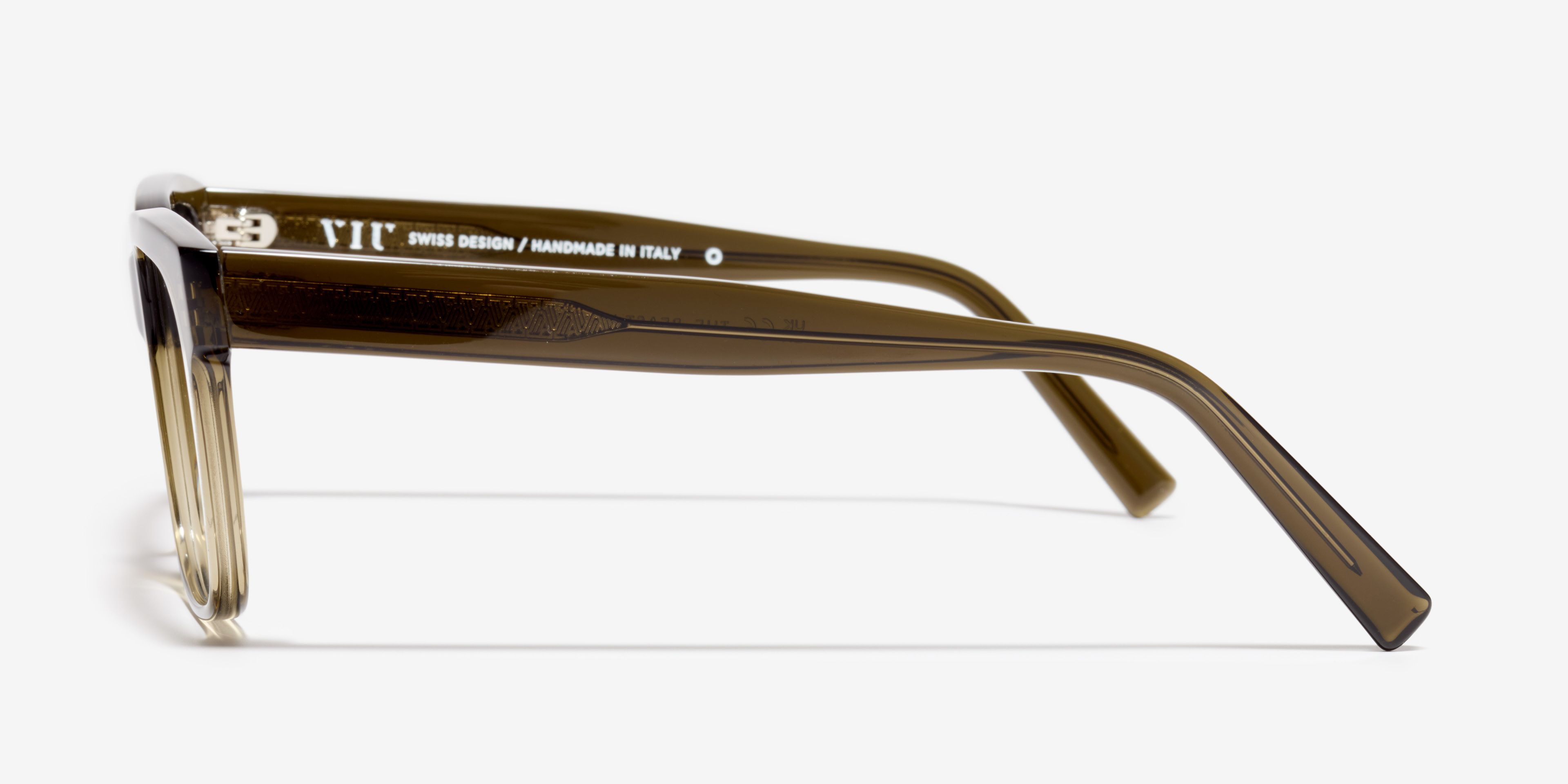 Side image of the frame The Beast II in colour Khaki and size Wide