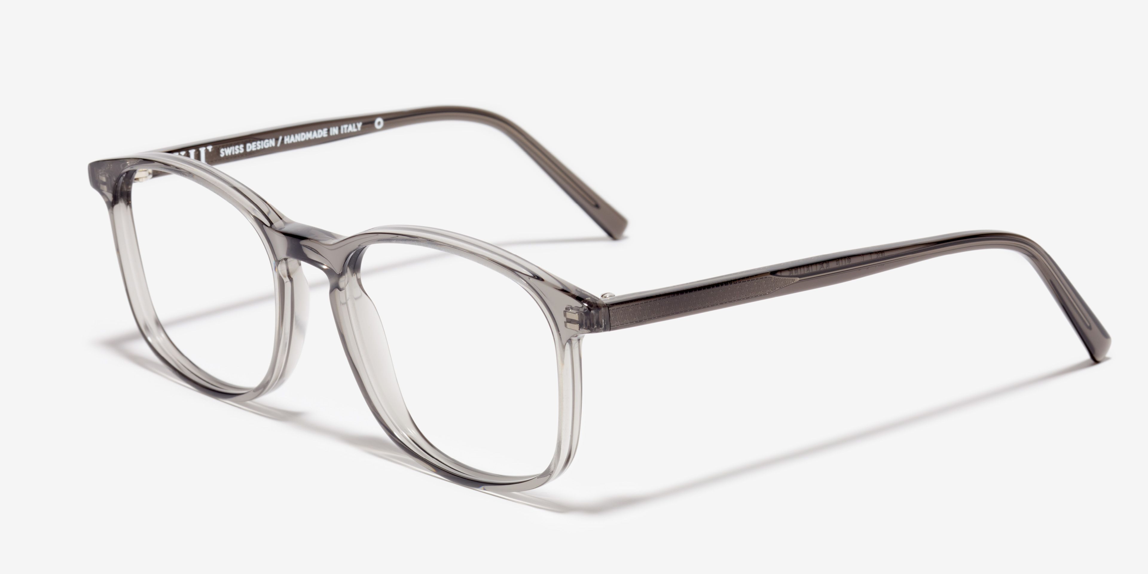 Angle image of the frame The Polished in colour Smoke and size Wide