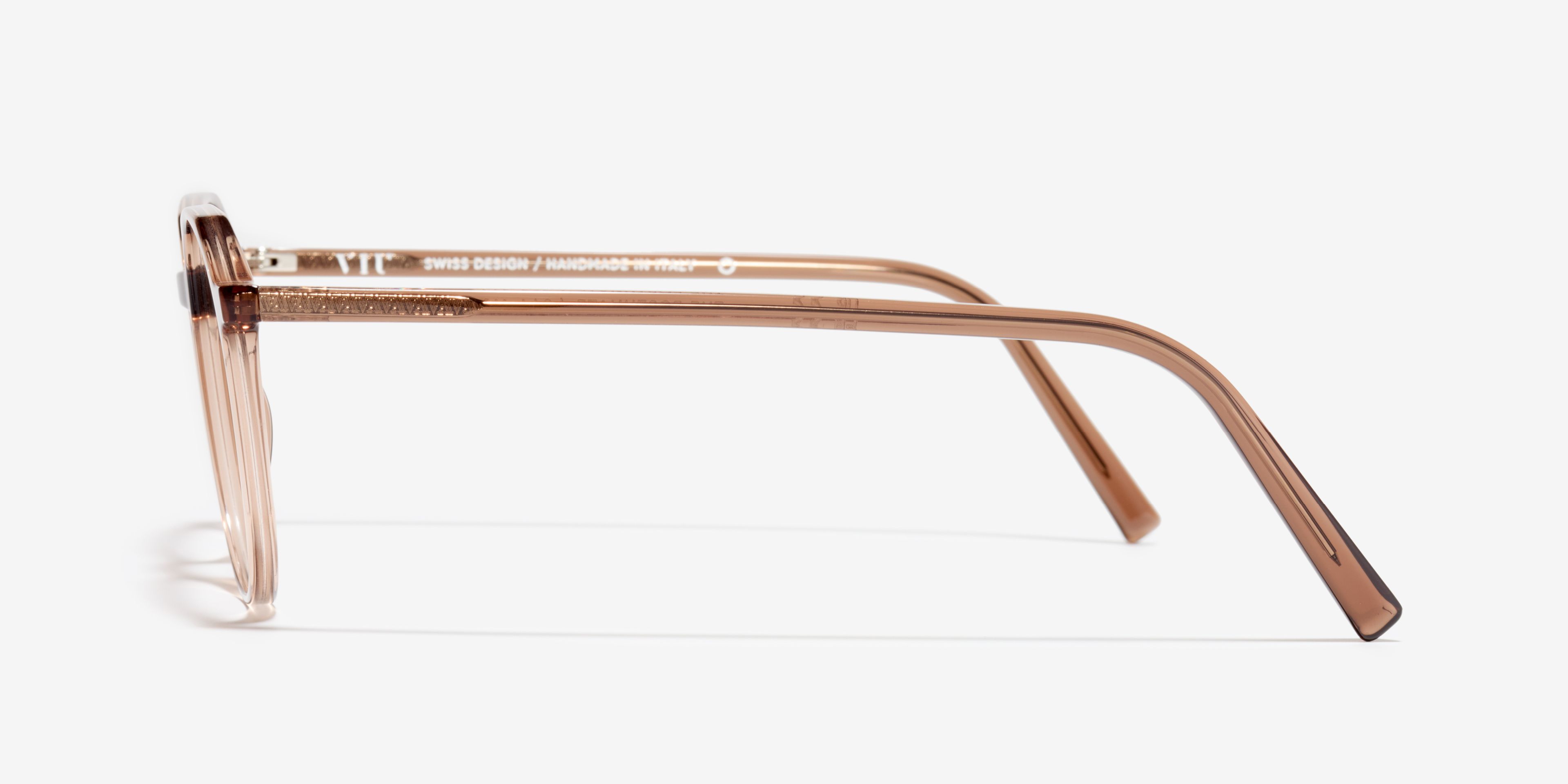 Side image of the frame The Fortunate in colour Camel and size Medium