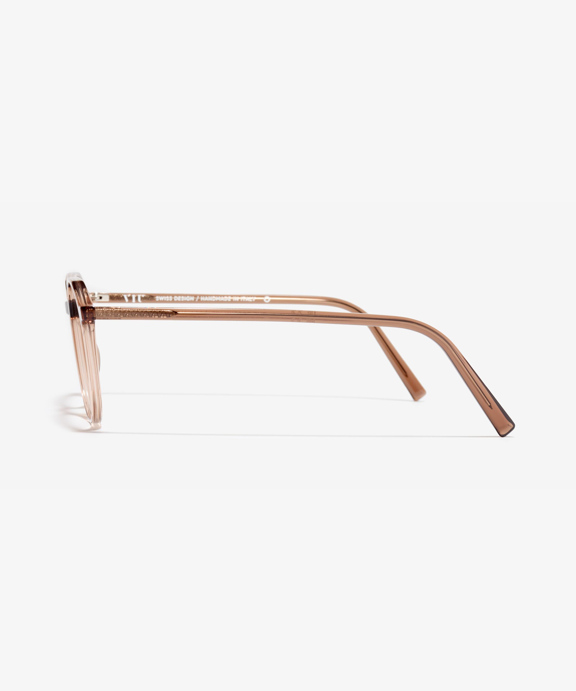 Seite-Bild der Brille The Fortunate in Farbe Camel und Größe Mittel