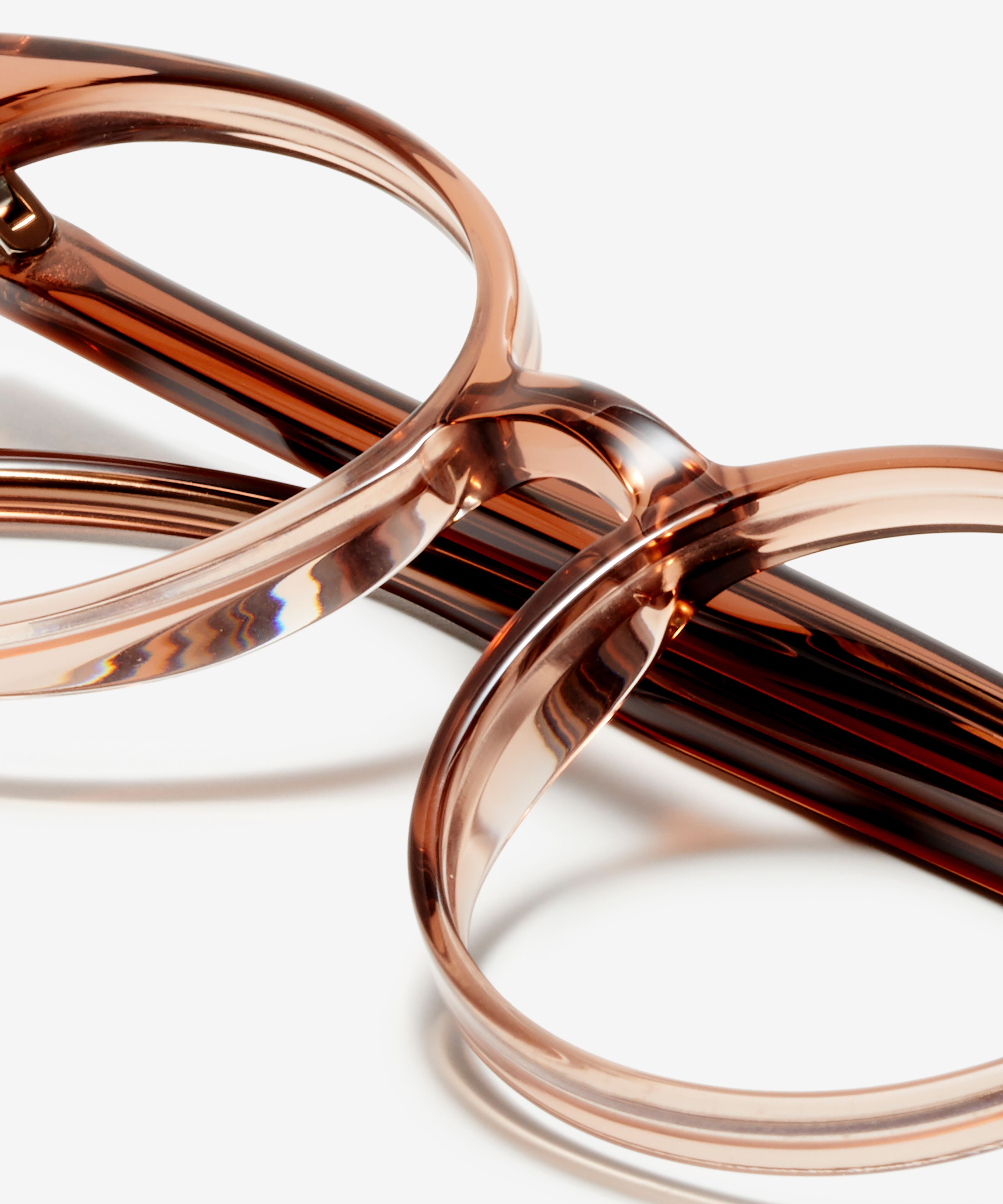 Detail-Bild der Brille The Academic in Farbe Rose Tan und Größe Schmal