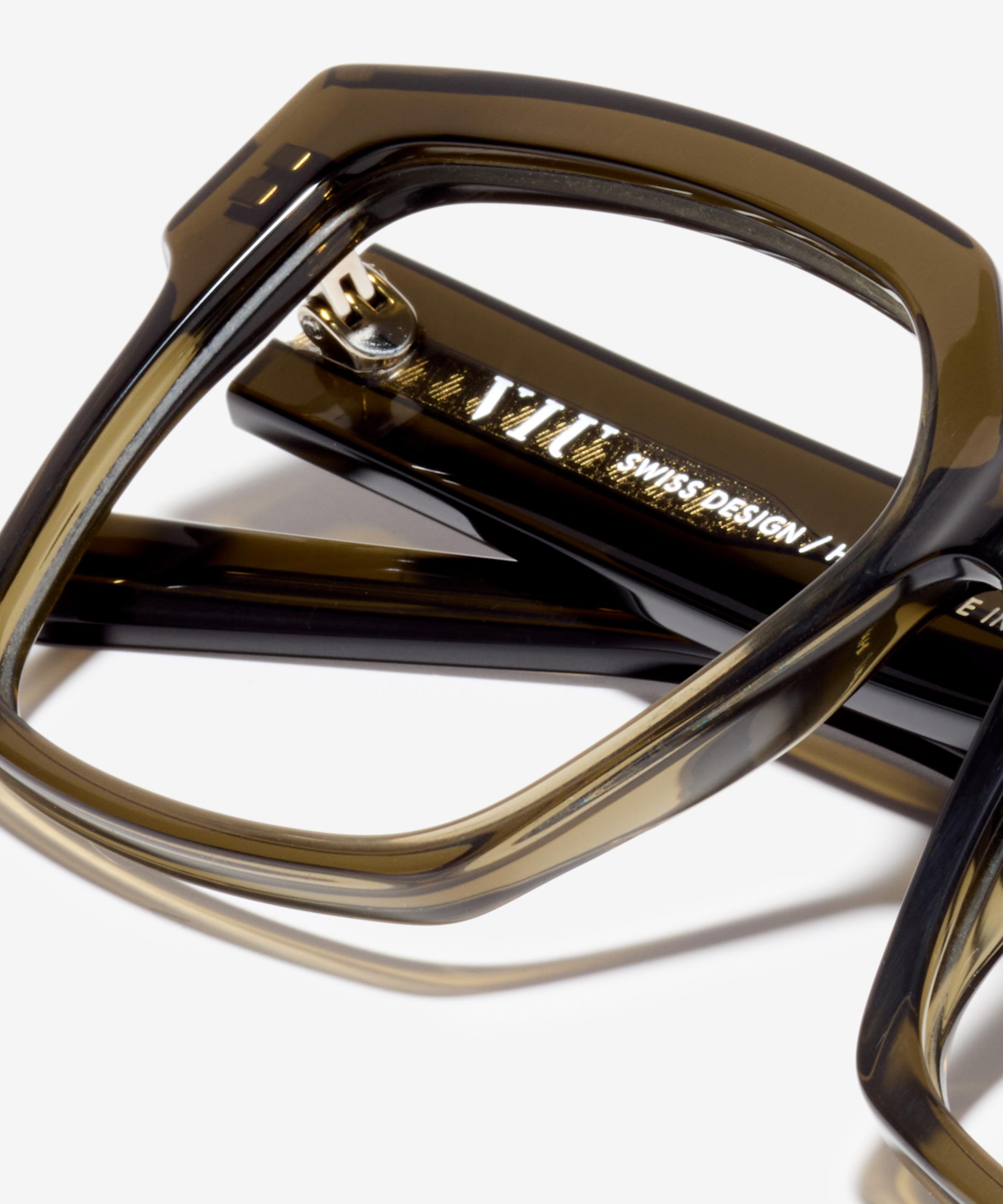 Detail-Bild der Brille The Royal in Farbe Khaki und Größe Breit