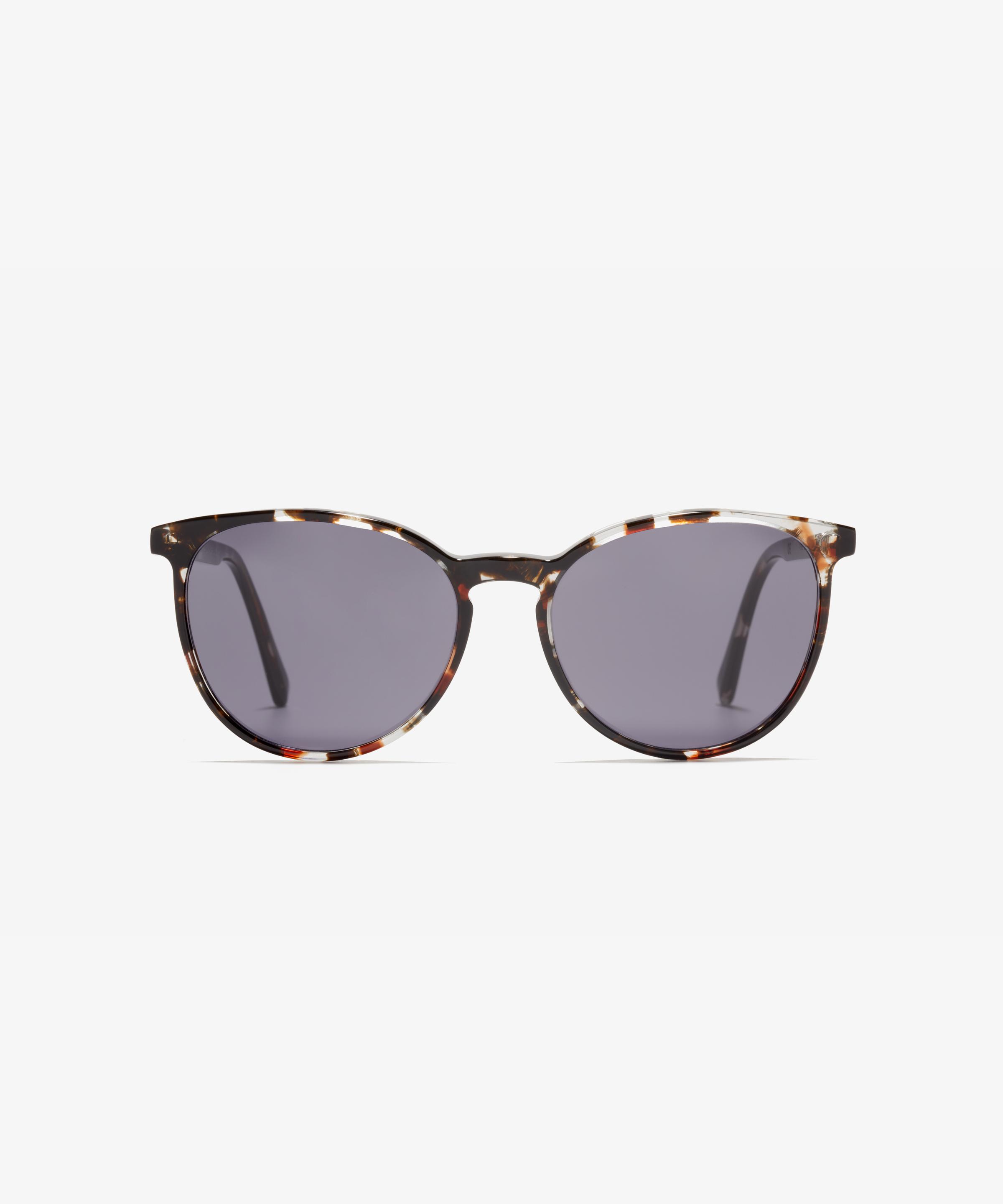 Front-Bild der Sonnenbrille The Caring in Farbe Berry Havana und Größe Mittel