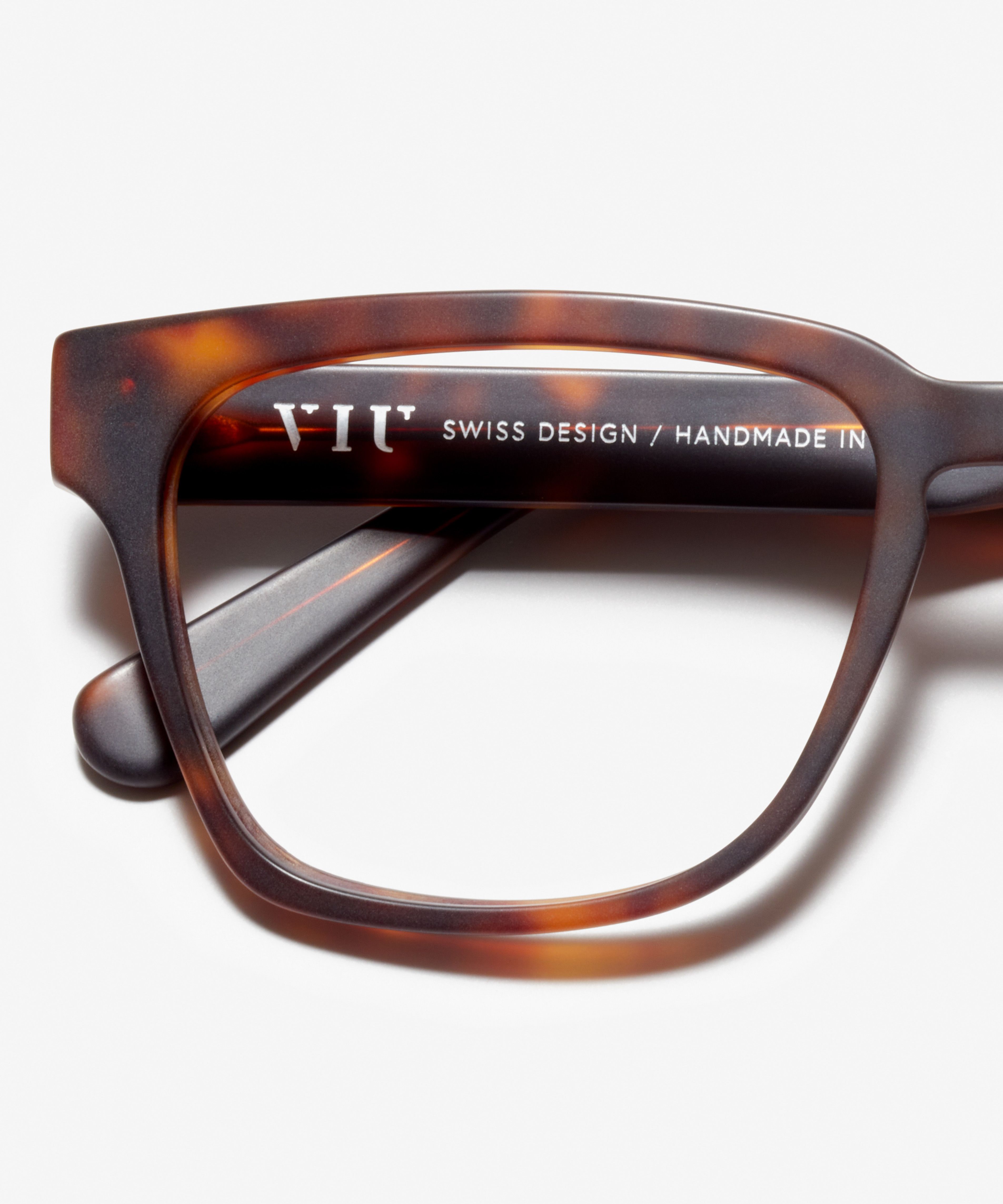 Detail image of the frame The Handsome in colour Tortoise and size Wide