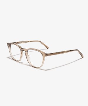 Schräg-Bild der Brille The Underlined in Farbe Stone Grey Transparent und Größe Breit