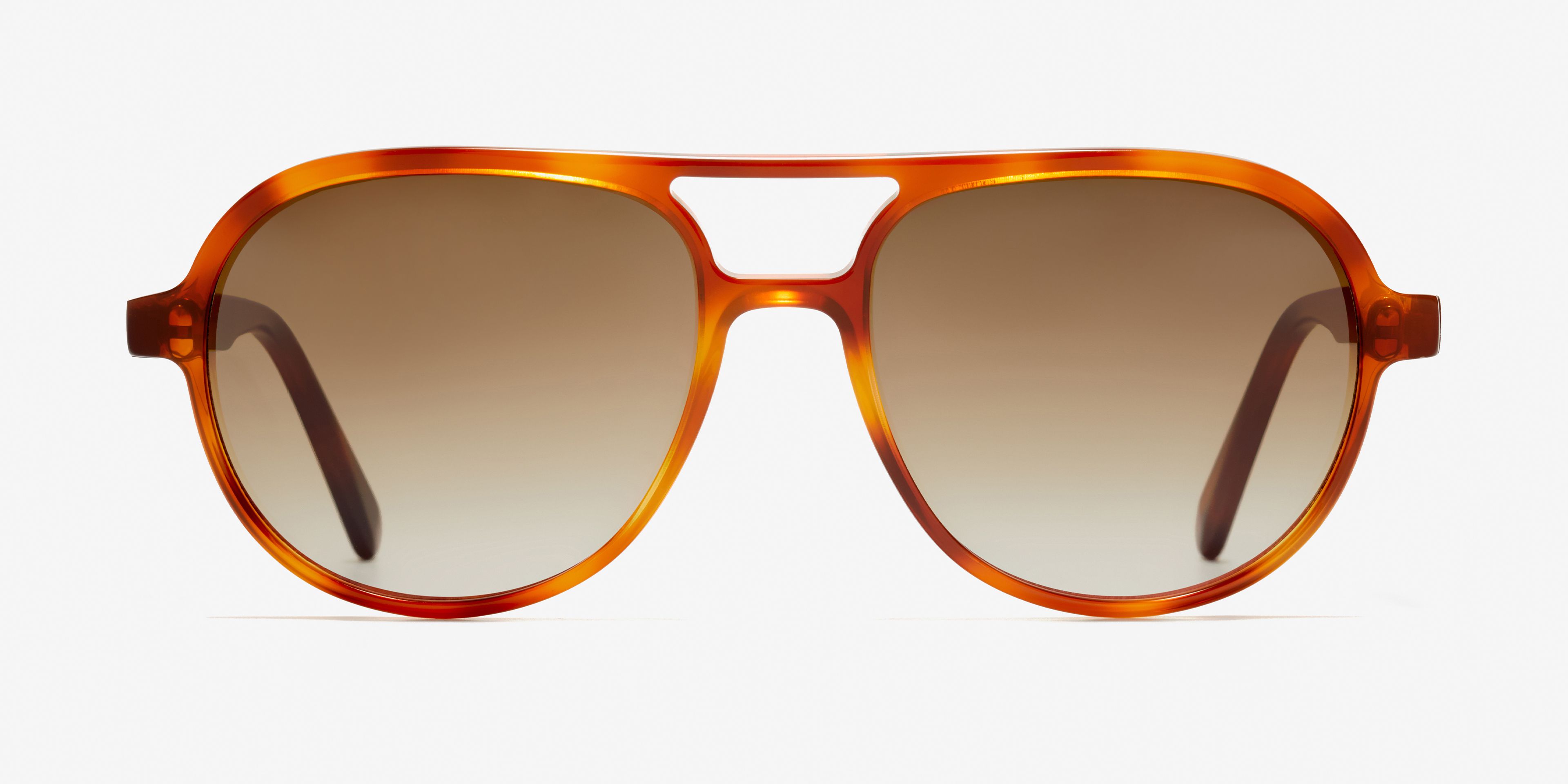 Image Face de la paire de lunettes de soleil The Alpha en couleur Light Havana et taille Large