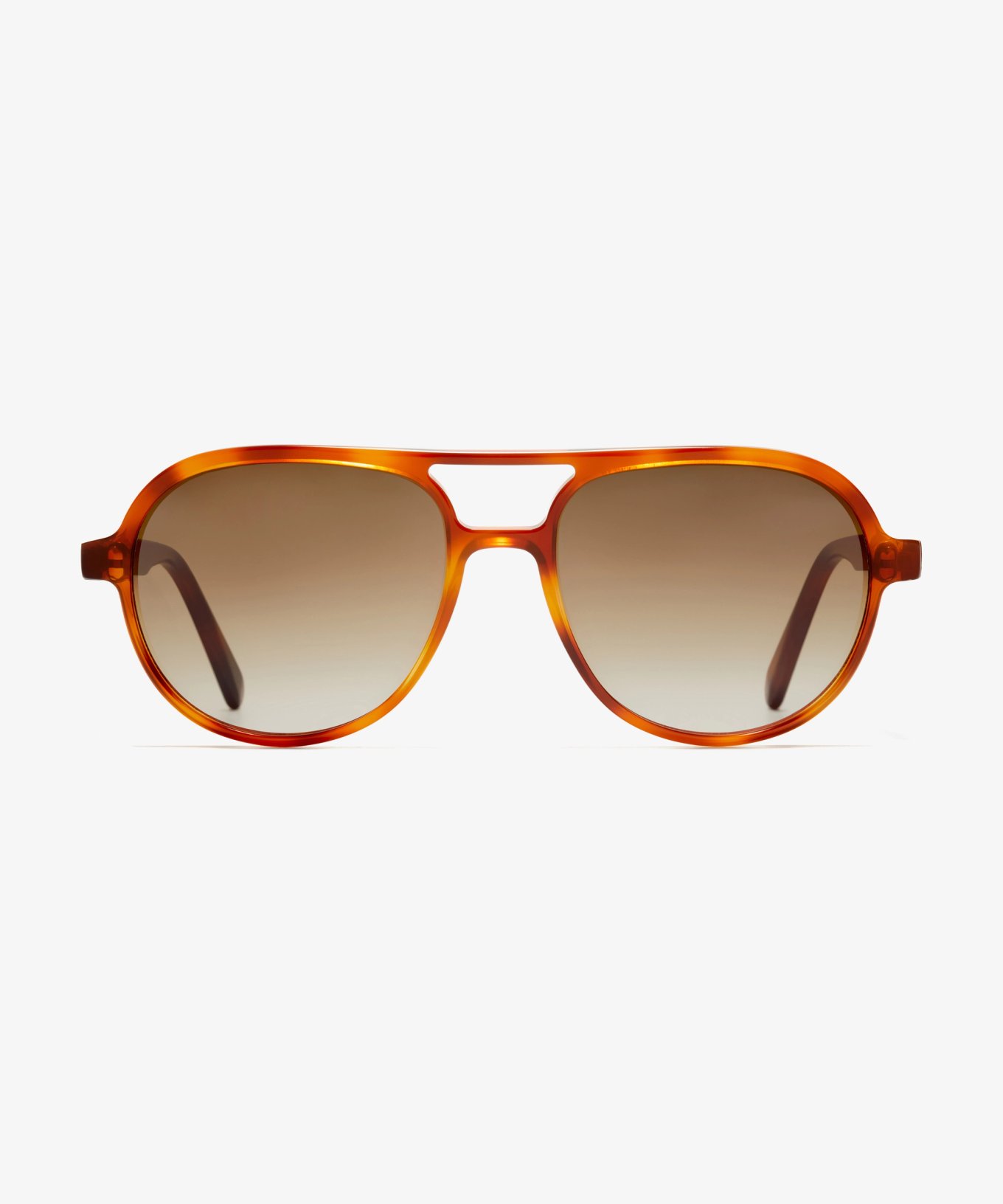 Image Face de la paire de lunettes de soleil The Alpha en couleur Light Havana et taille Large