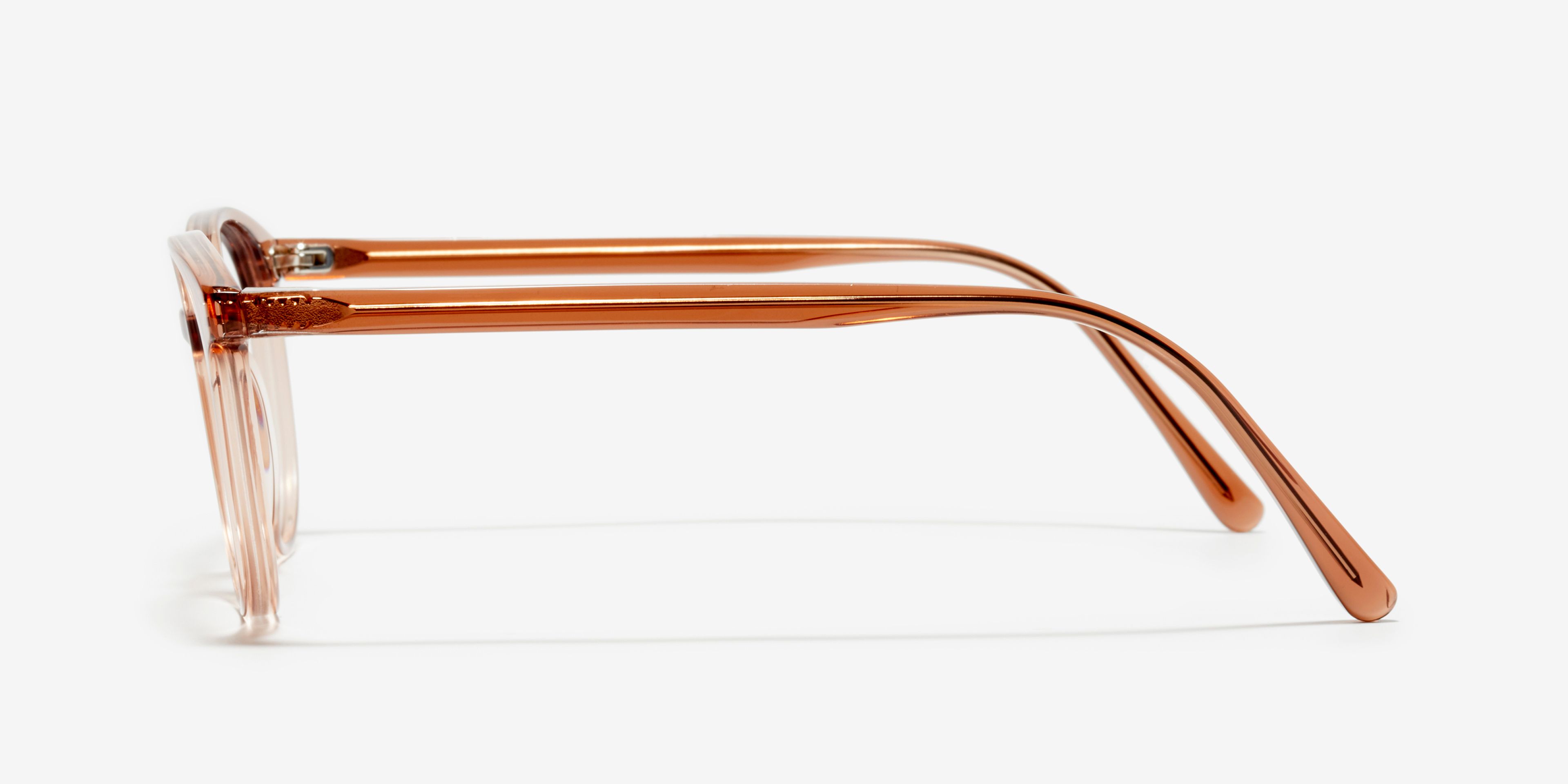 Seite-Bild der Brille The Academic in Farbe Rose Tan und Größe Schmal