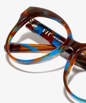 Detail-Bild der Brille The Cosmopolitan in Farbe Blue Tortoise und Größe Breit