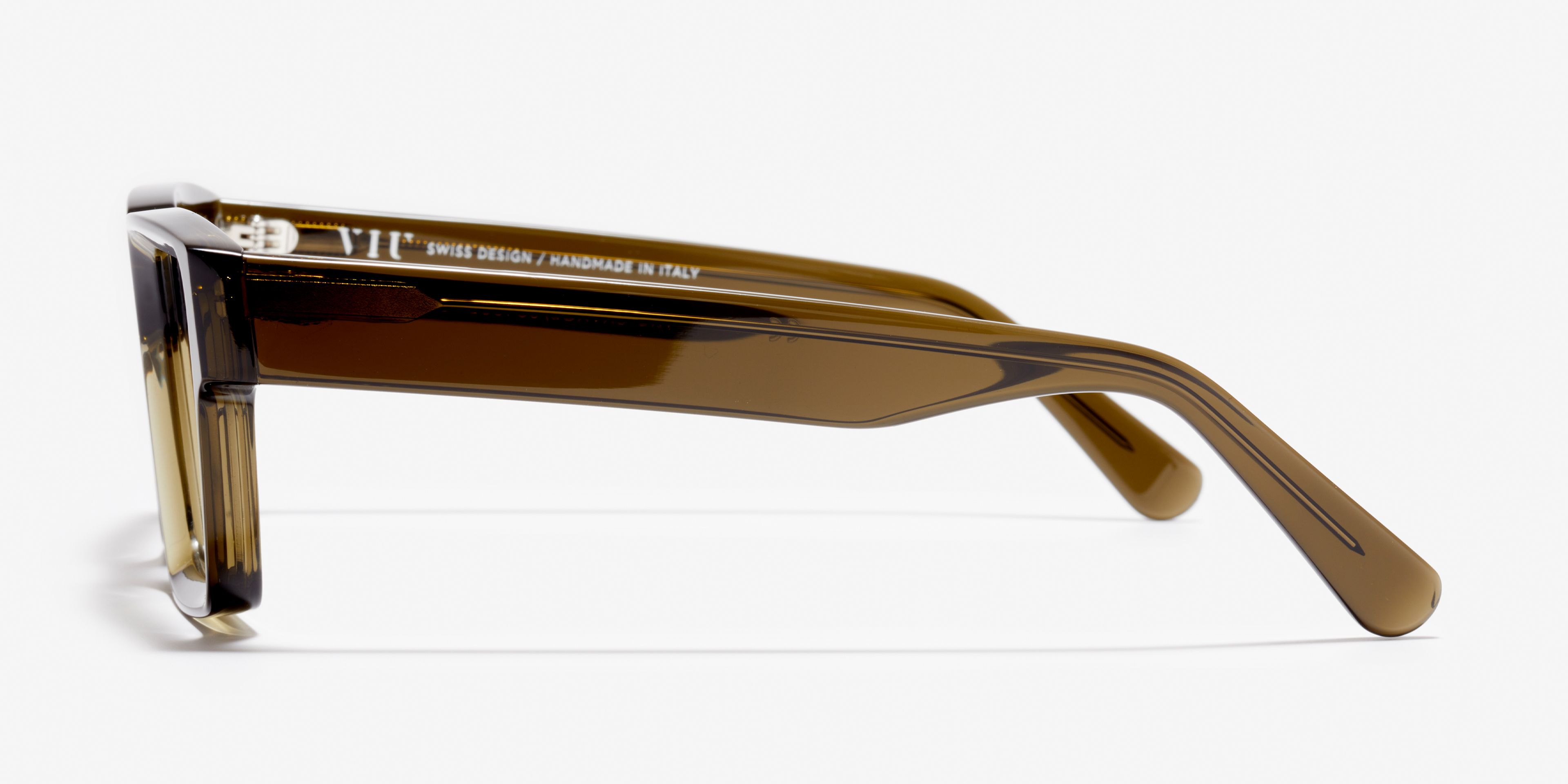 Seite-Bild der Brille The Savage in Farbe Khaki und Grösse Breit