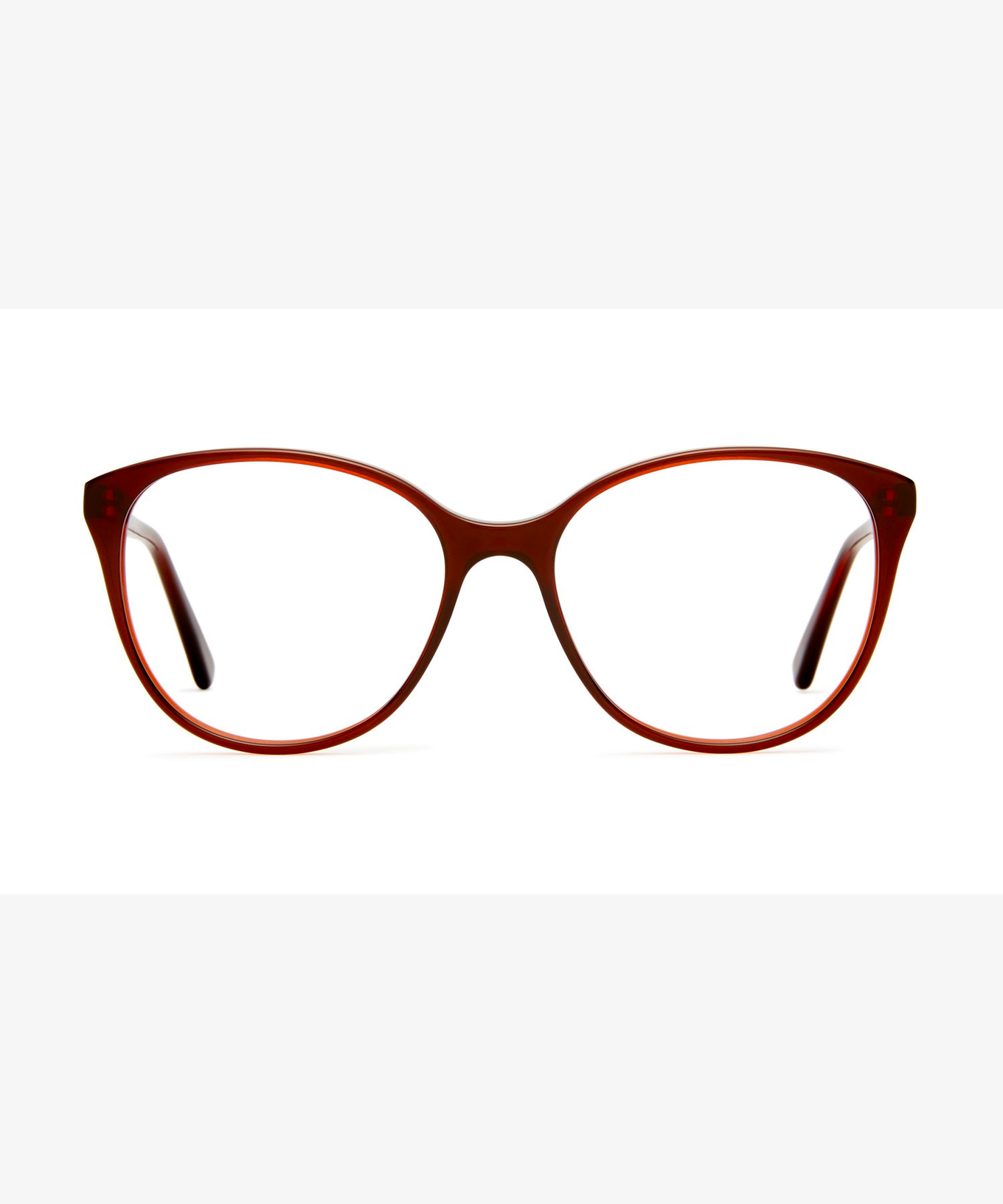 Front-Bild der Brille The Pride II in Farbe Auburn und Grösse Mittel
