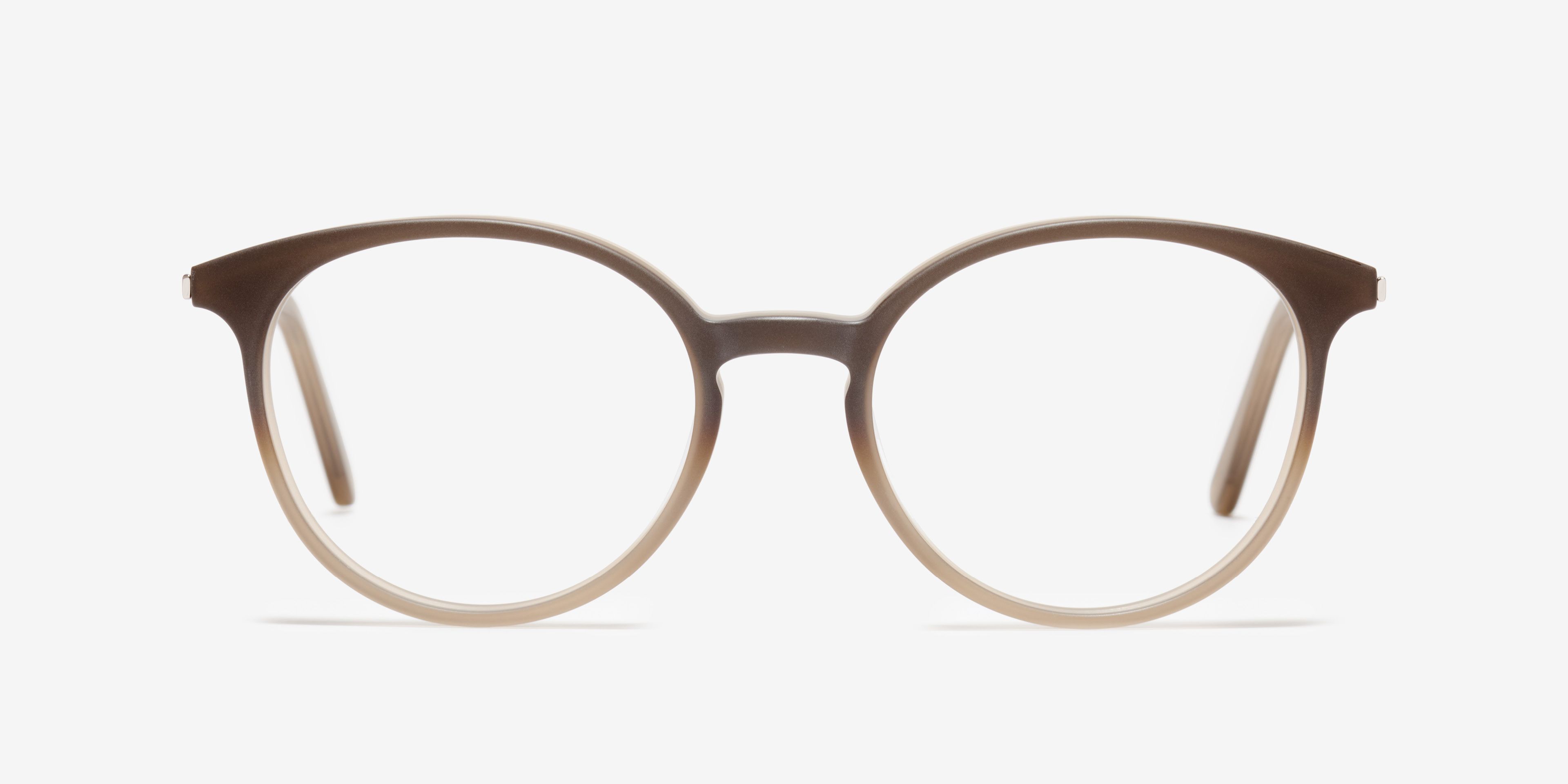 Front-Bild der Brille The Academic in Farbe Ash Brown und Größe Schmal