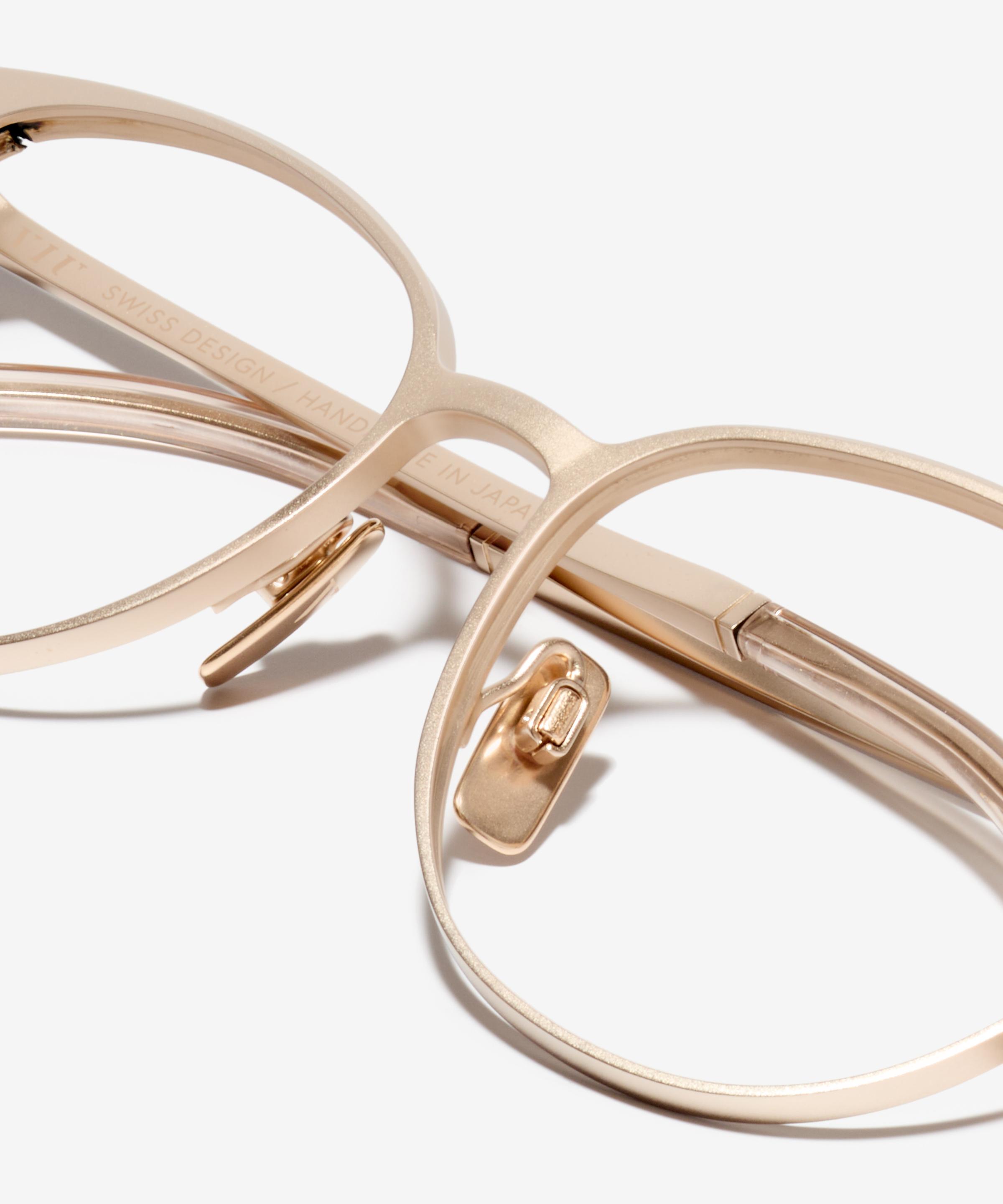 Detail-Bild der Brille The Tale in Farbe Star Gold und Grösse Schmal