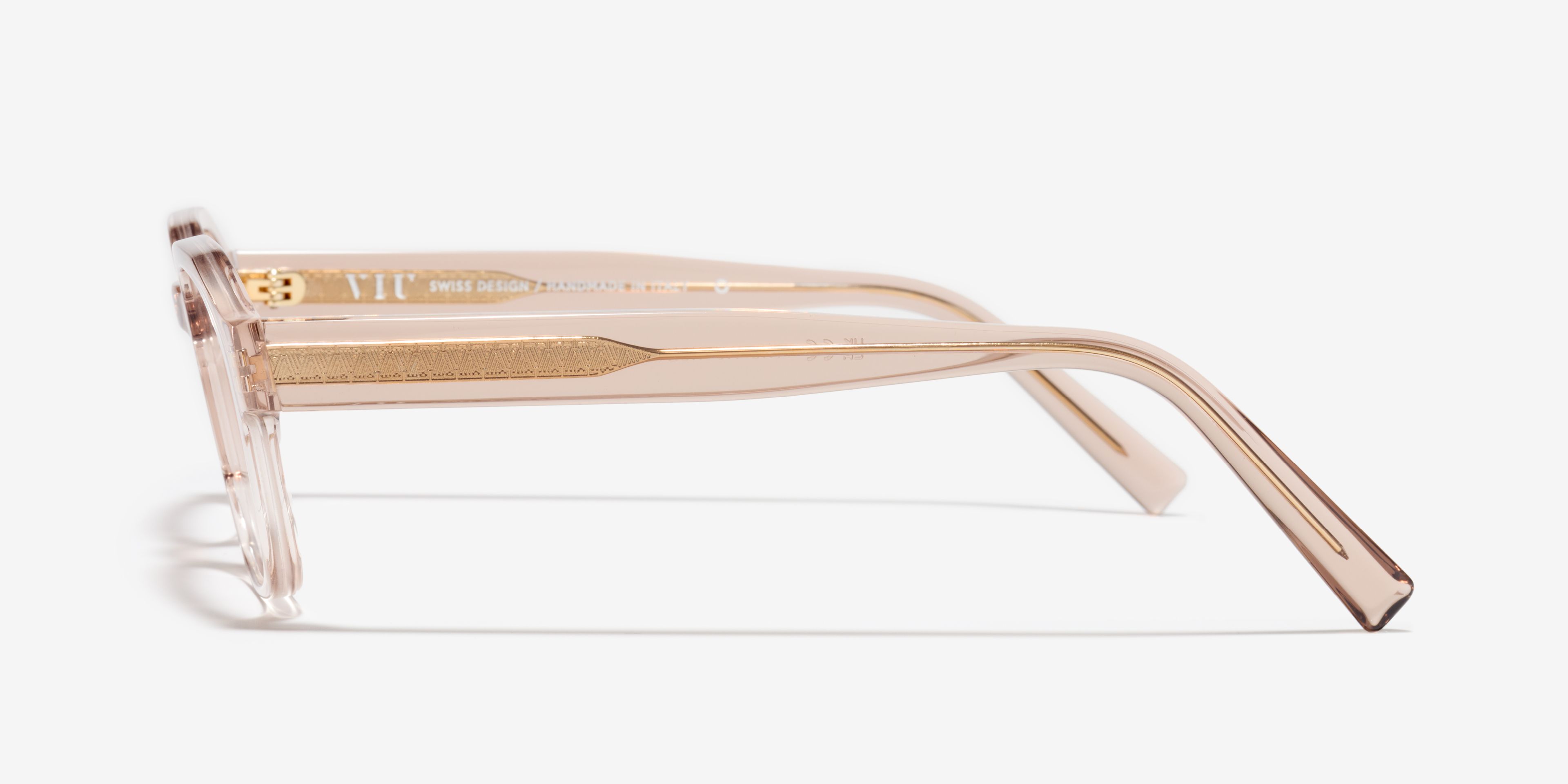 Side image of the frame The Authentic in colour Pale Brown and size Wide