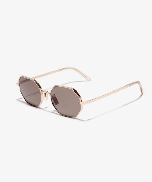 Image Angle de la paire de lunettes de soleil The Clash en couleur Star Gold et taille Moyens