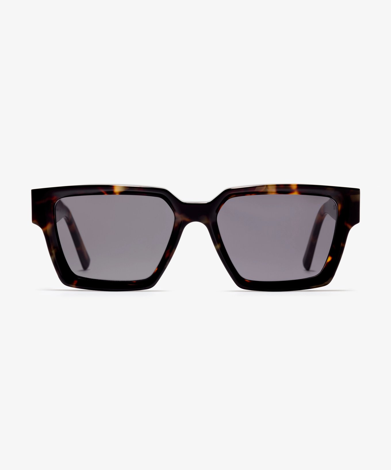Front-Bild der Sonnenbrille The Savage in Farbe Amber Tortoise und Größe Breit