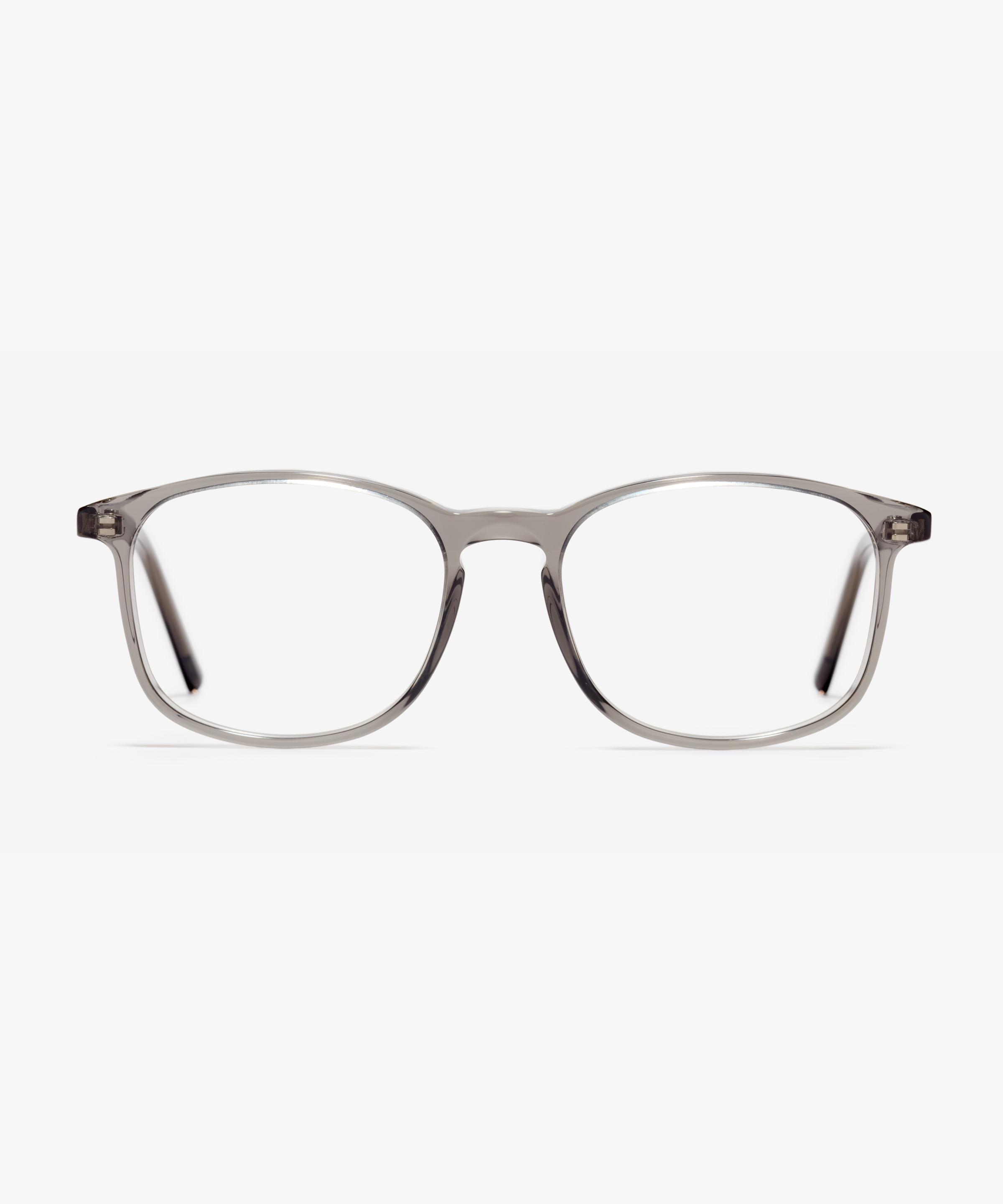 Front-Bild der Brille The Polished in Farbe Smoke und Grösse Breit