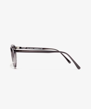 Seite-Bild der Brille The Earnest in Farbe Black Transparent und Grösse Mittel