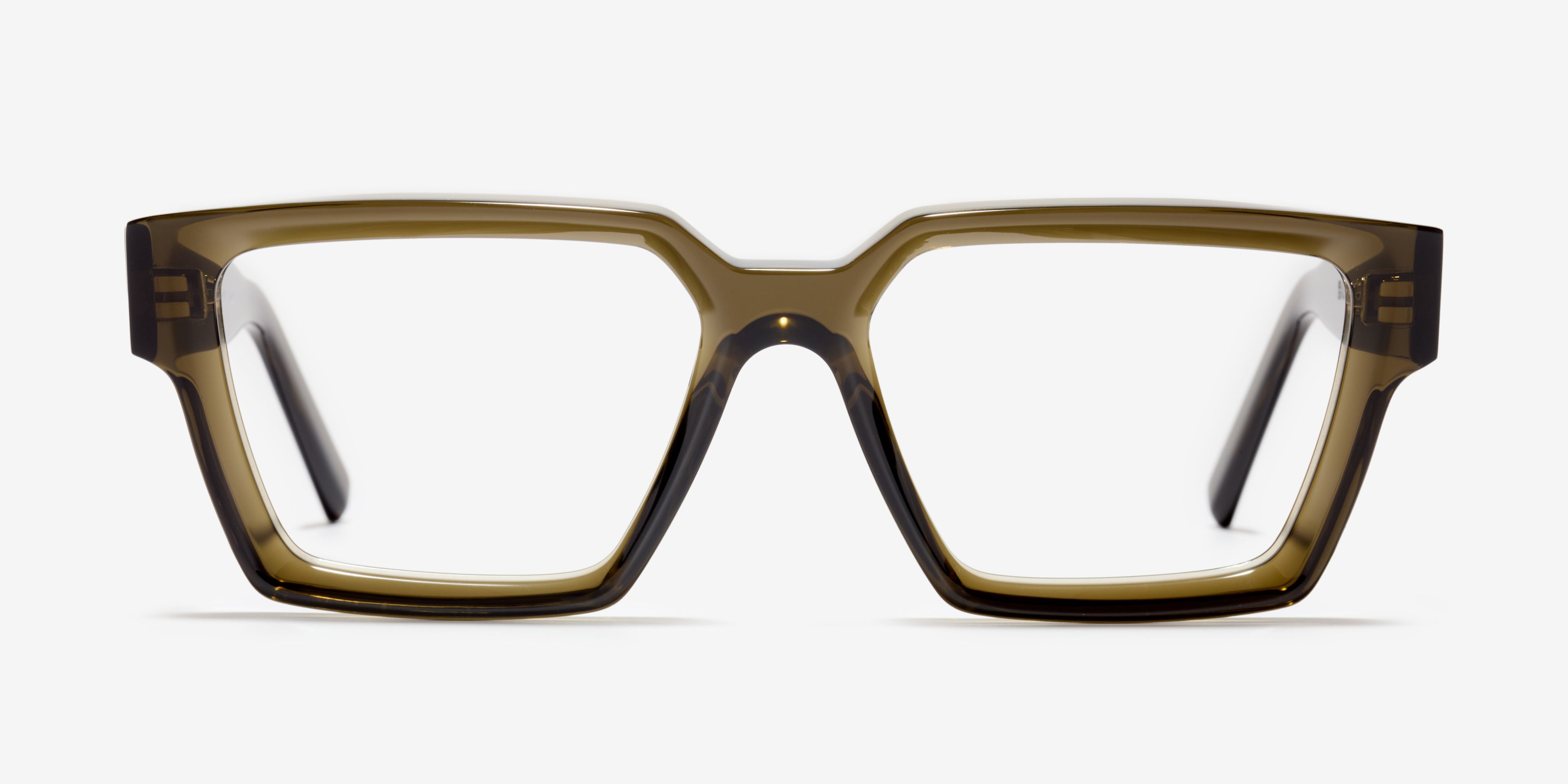 Front-Bild der Brille The Savage in Farbe Khaki und Größe Breit