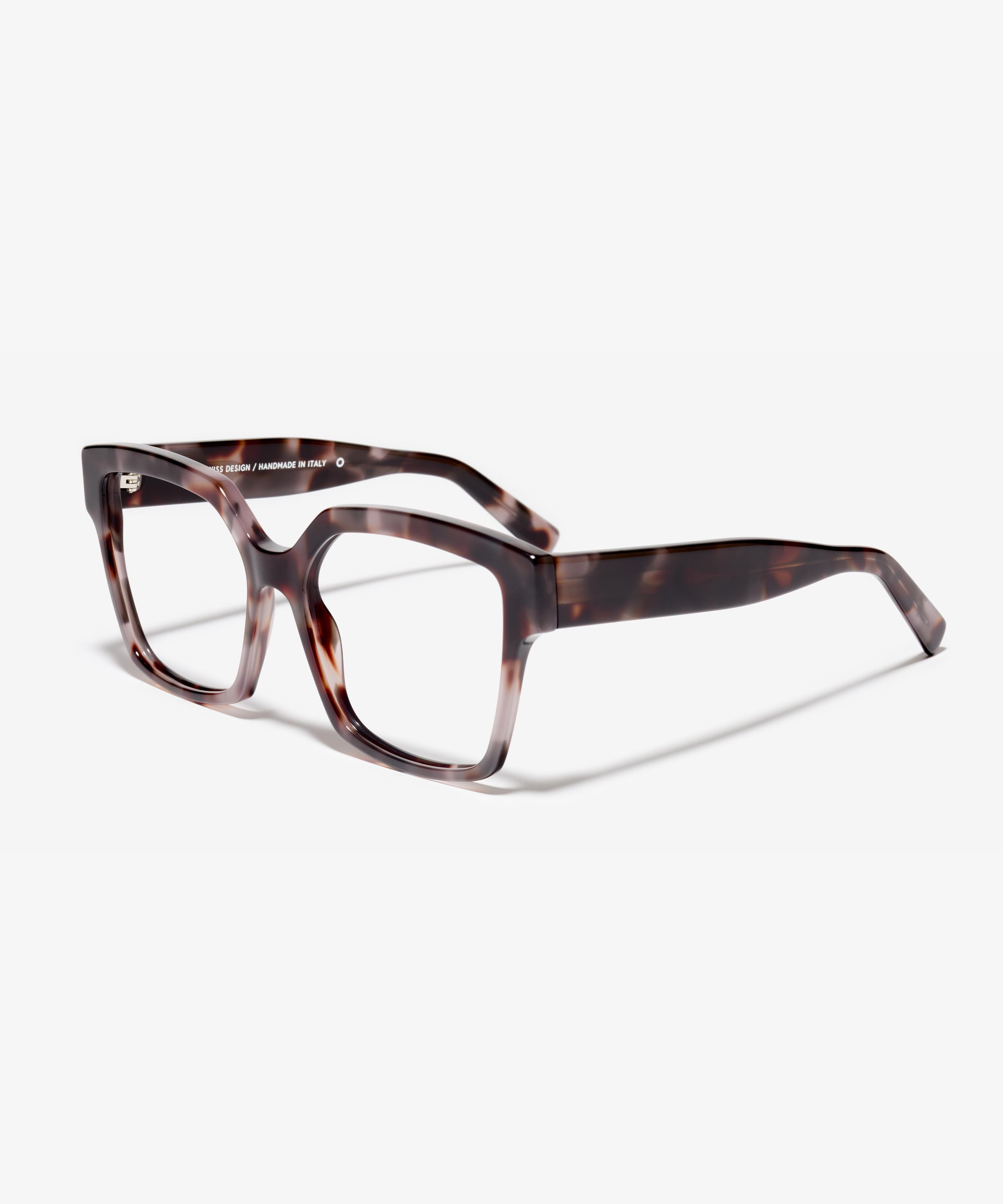 Angle image of the frame The Royal in colour Dusty Havana and size Wide