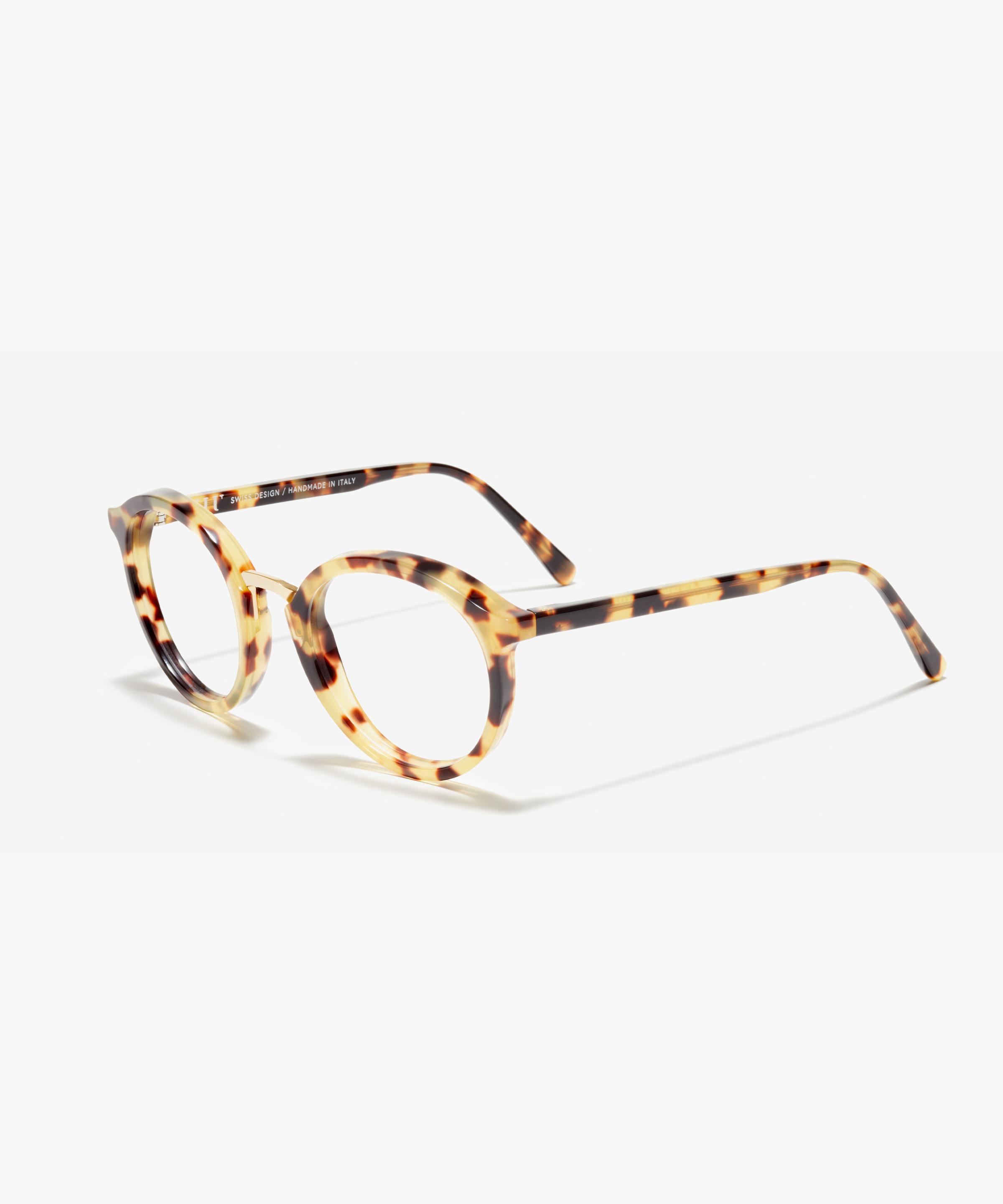 Angle image of the frame The Author in colour Gold Tortoise and size Medium