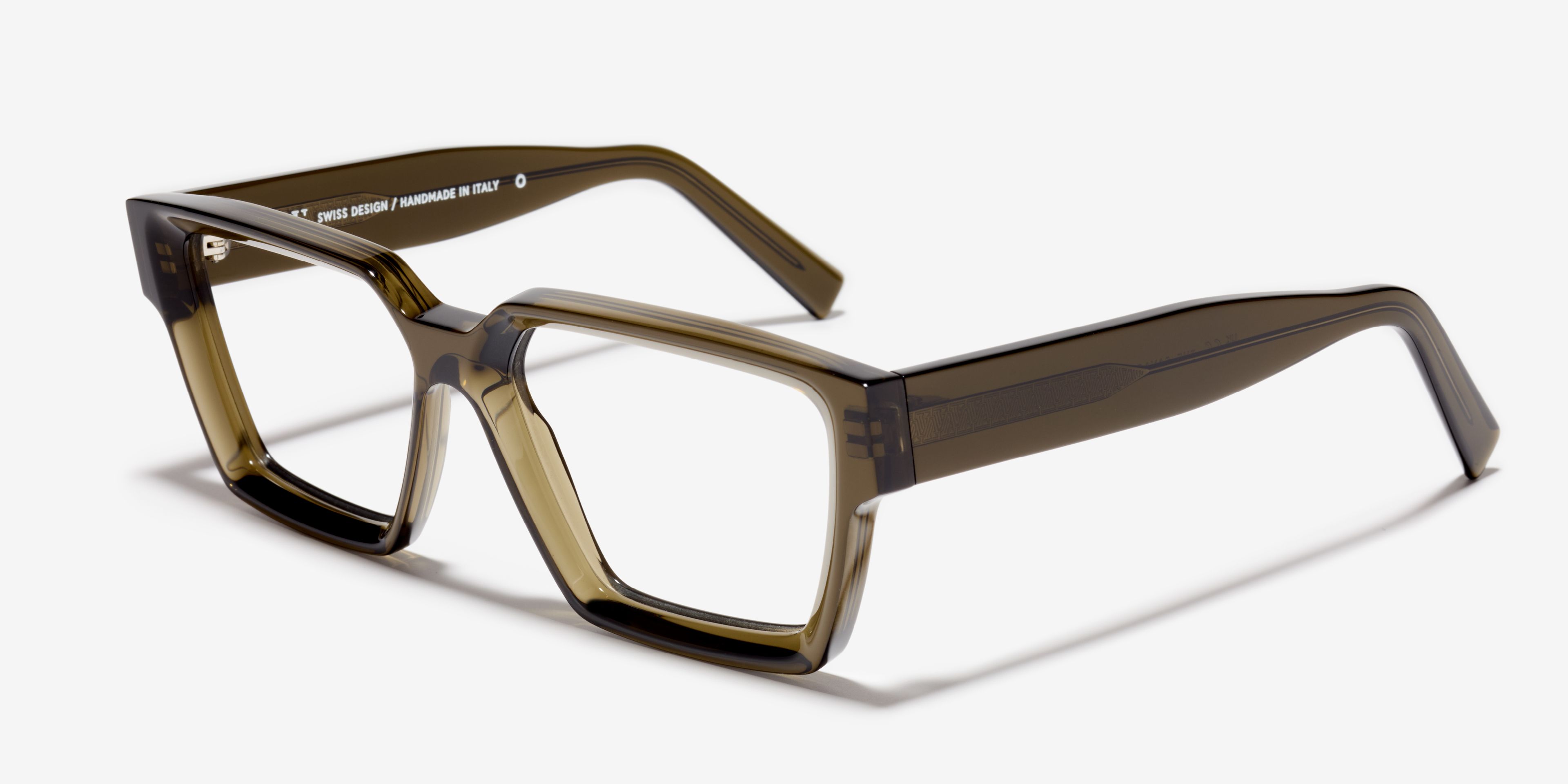 Schräg-Bild der Brille The Savage in Farbe Khaki und Größe Breit