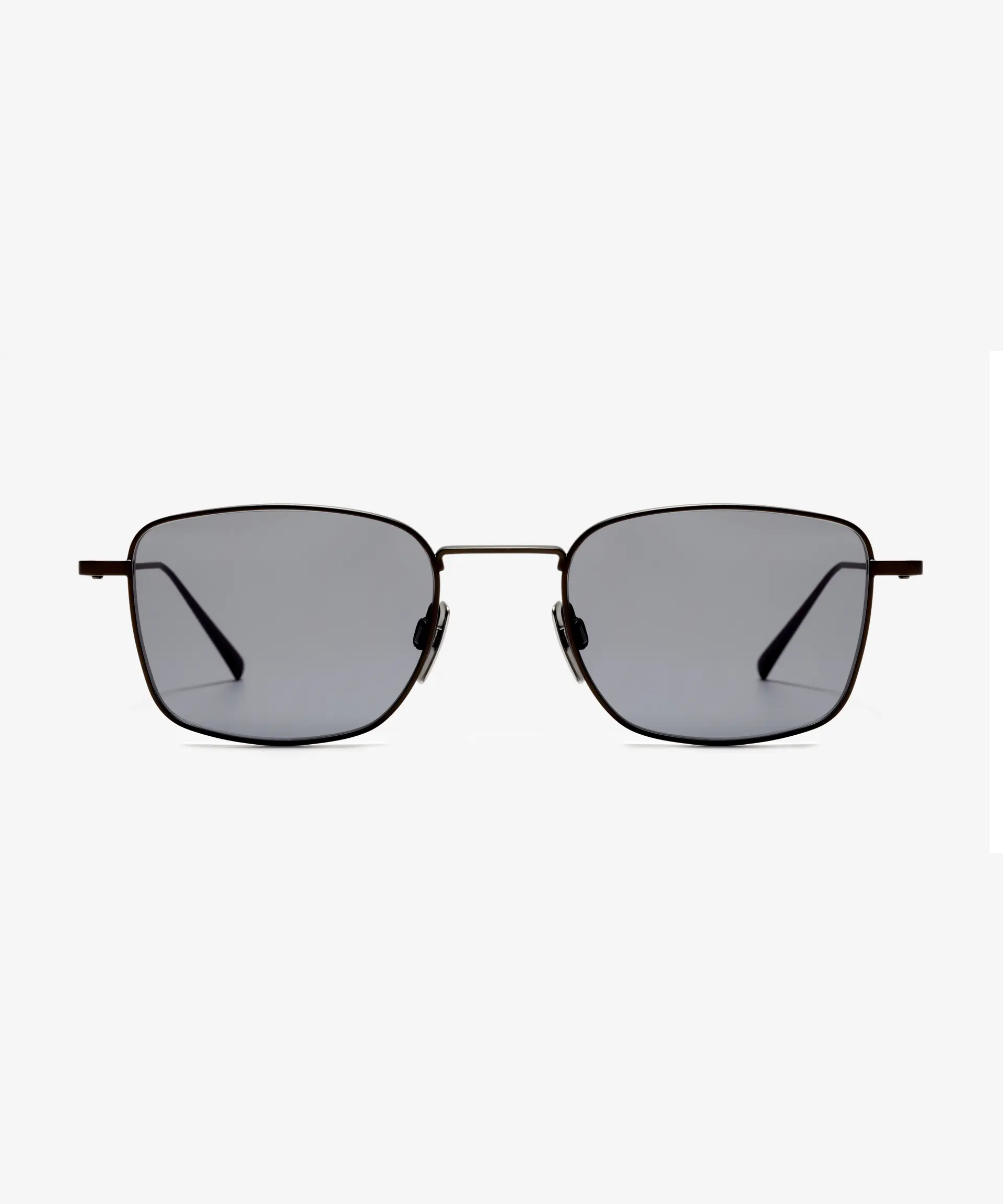 Front image of the sunglasses The Realist in colour Gunmetal and size Wide