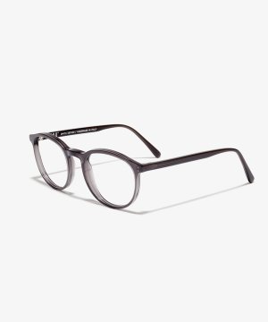 Schräg-Bild der Brille The Earnest in Farbe Black Transparent und Grösse Mittel