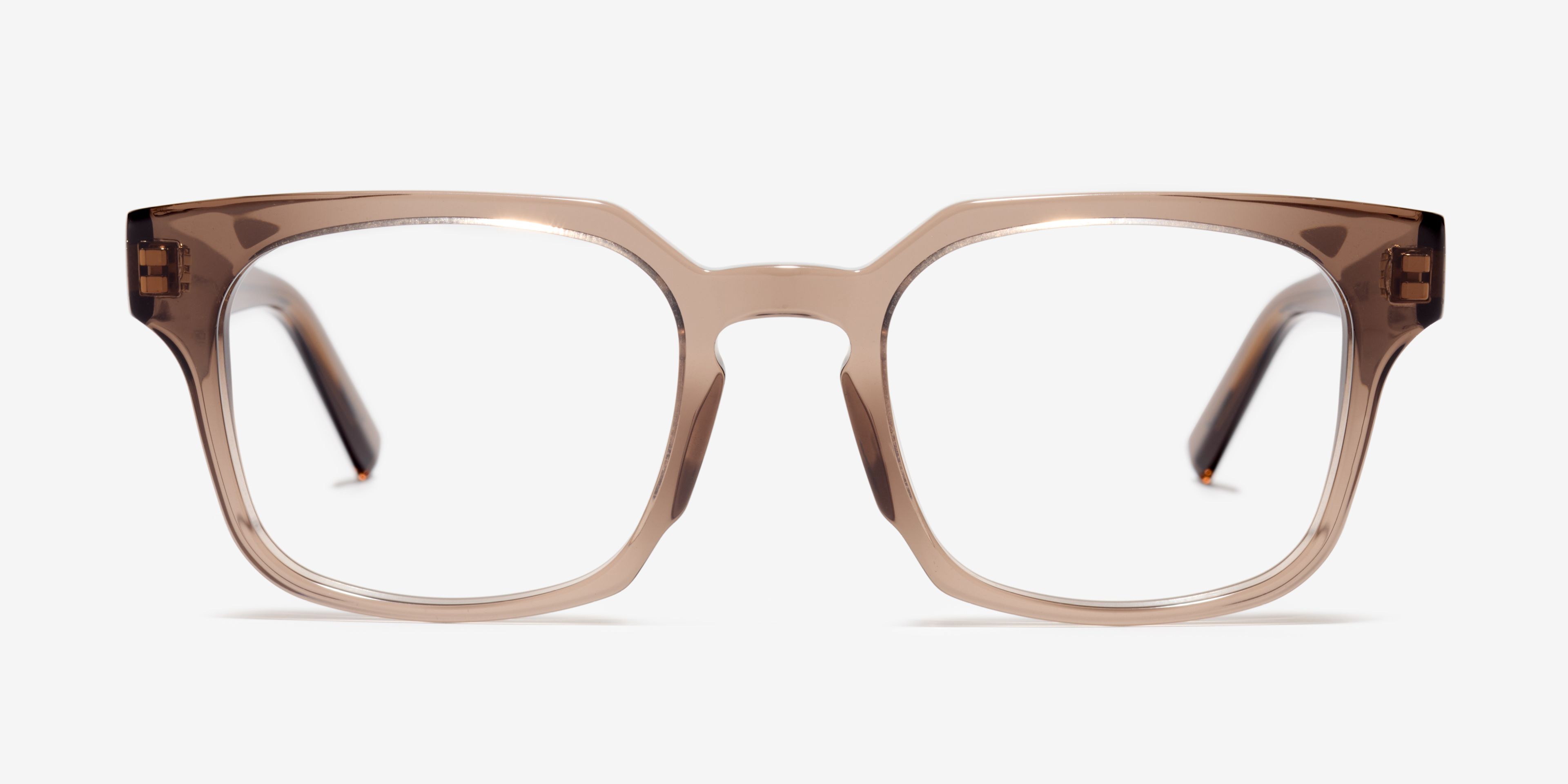 Front-Bild der Brille The Fresh in Farbe Brown Transparent und Größe Breit