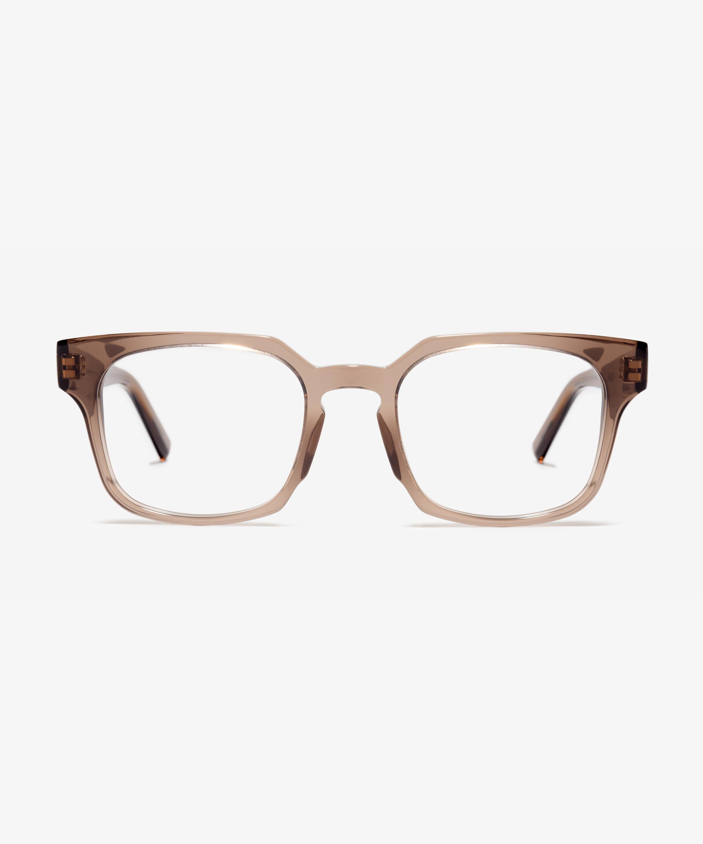 Front-Bild der Brille The Fresh in Farbe Brown Transparent und Größe Breit