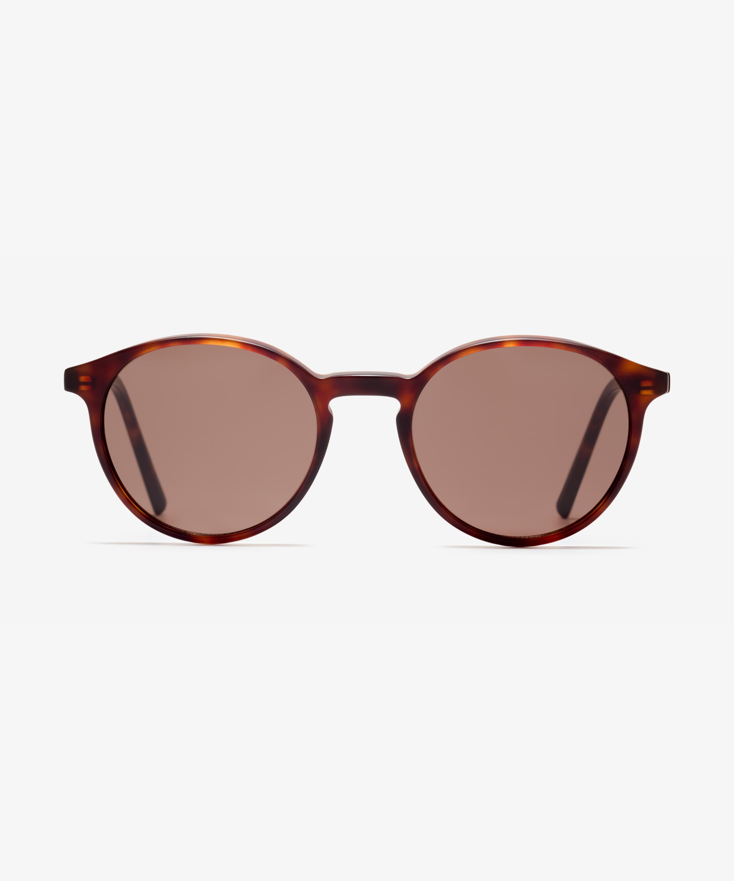 Image Face de la paire de lunettes de soleil The Dapper en couleur Tortoise et taille Large